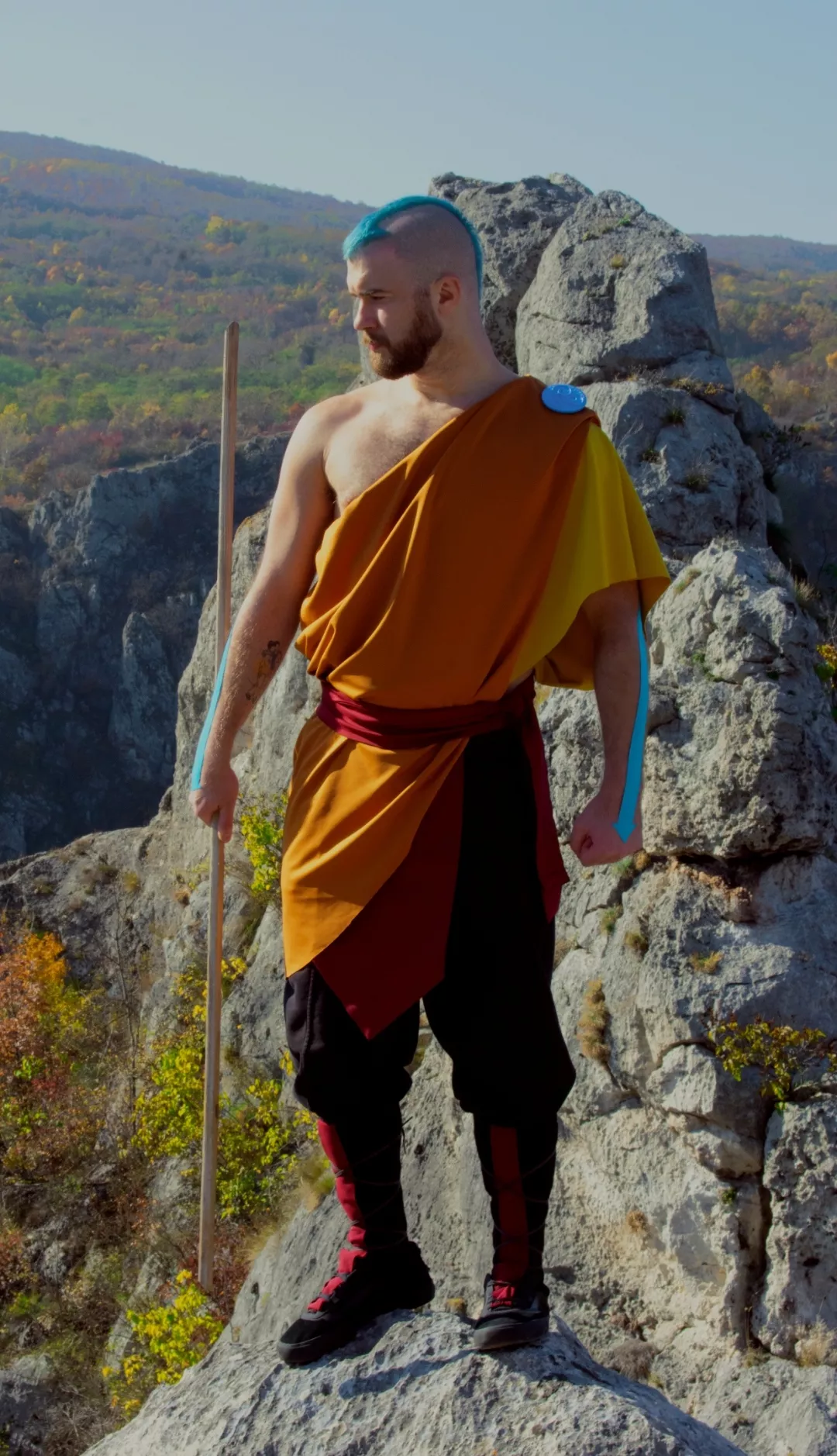 My Avatar Aang costume, 1st time i did a serious job for Halloween