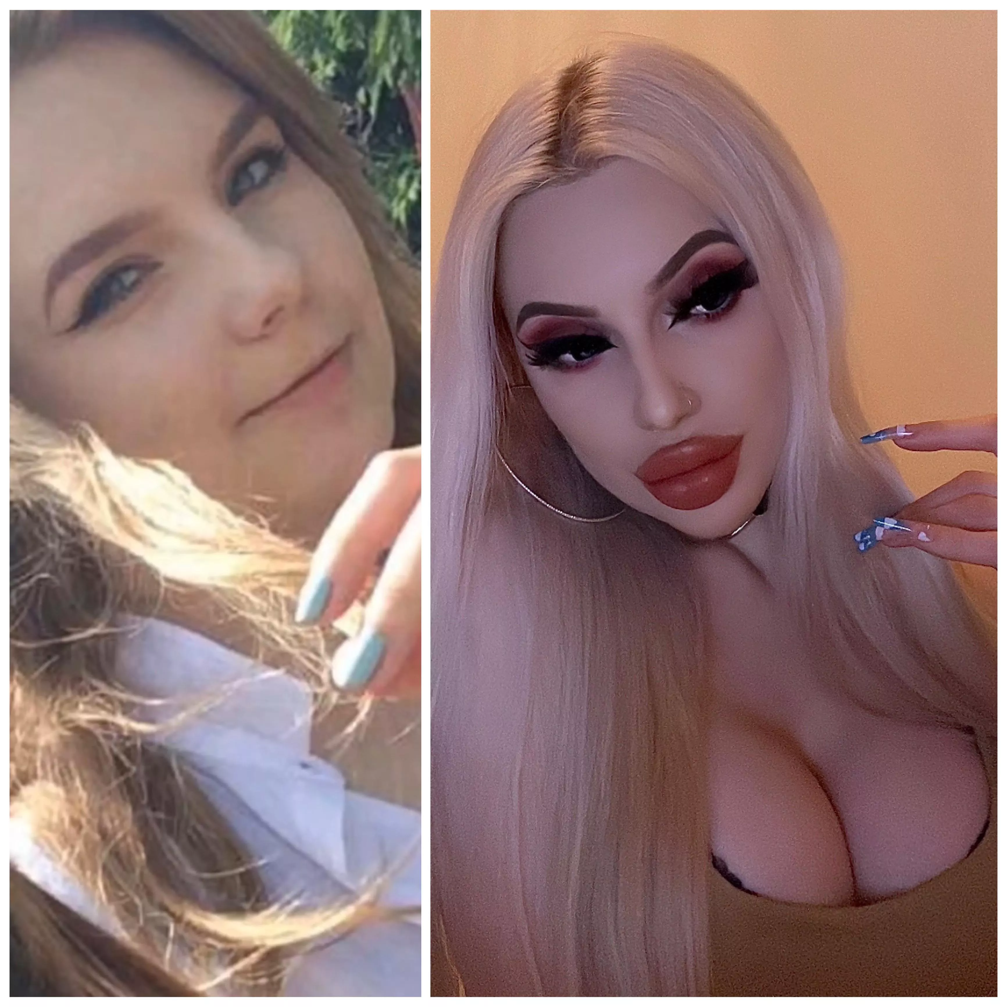 my bimbofication 18 vs 21 yo😈✨