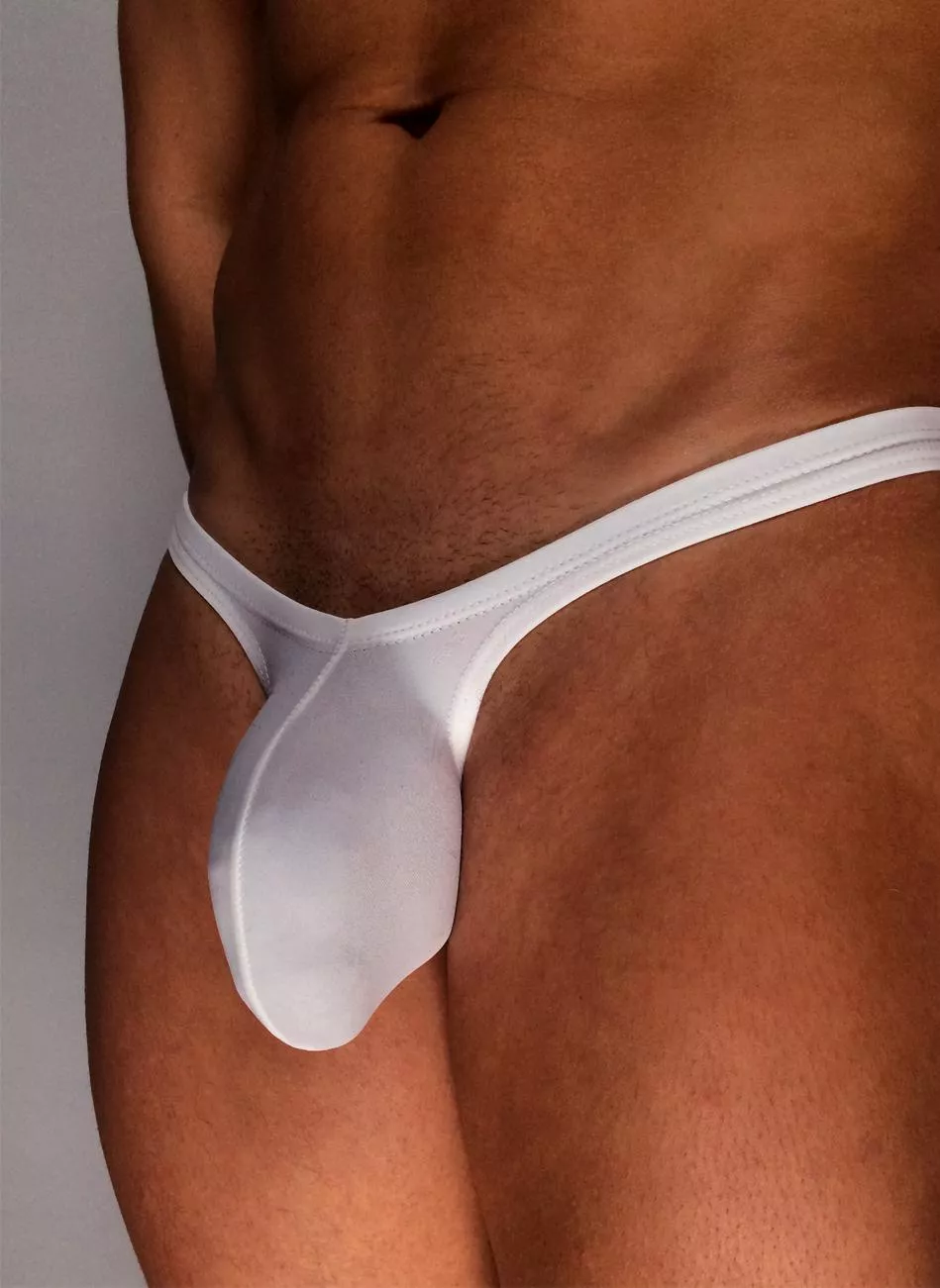 My cock outline in tiny white speedo 2