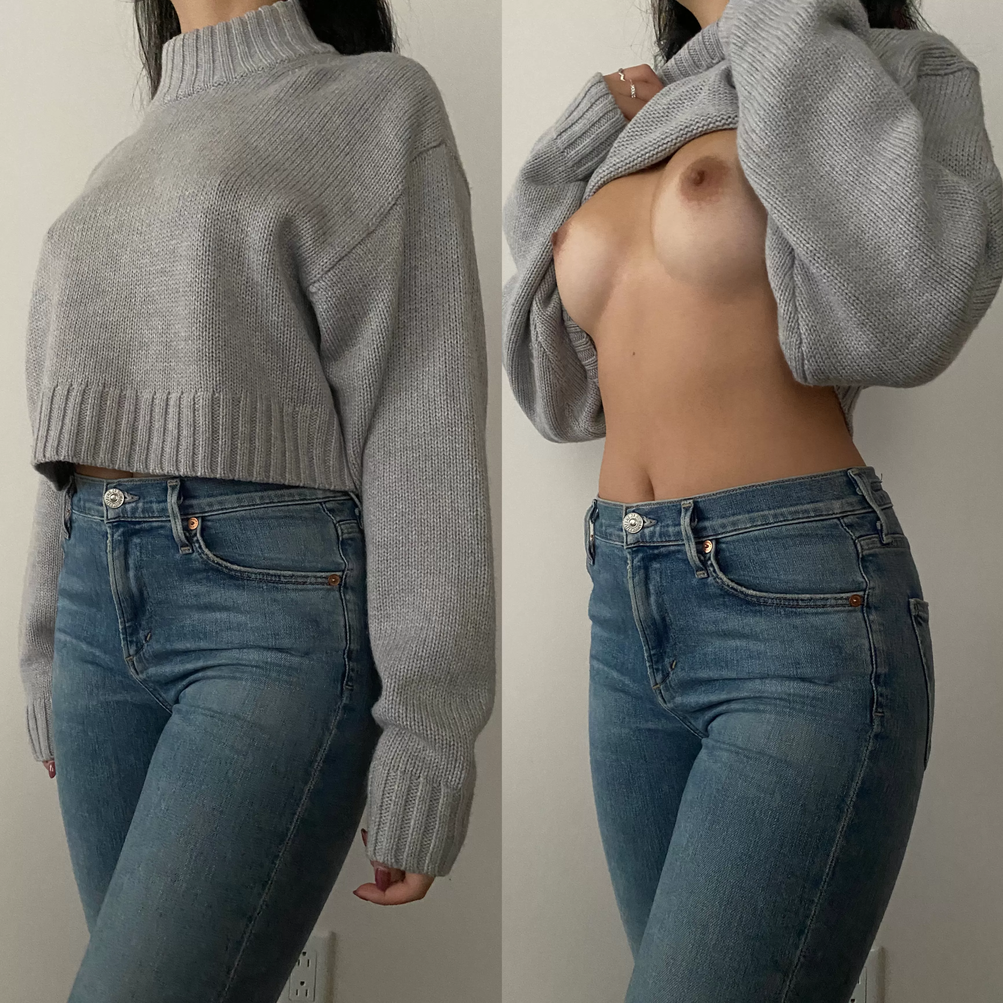 My college outfit vs whats underneath