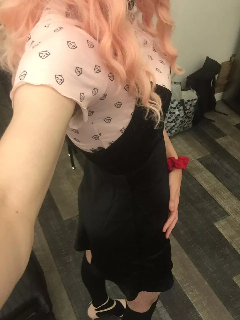 My dress was running a bit short up there, so I put on a cute top under and now I look like I know how to dress properly <3