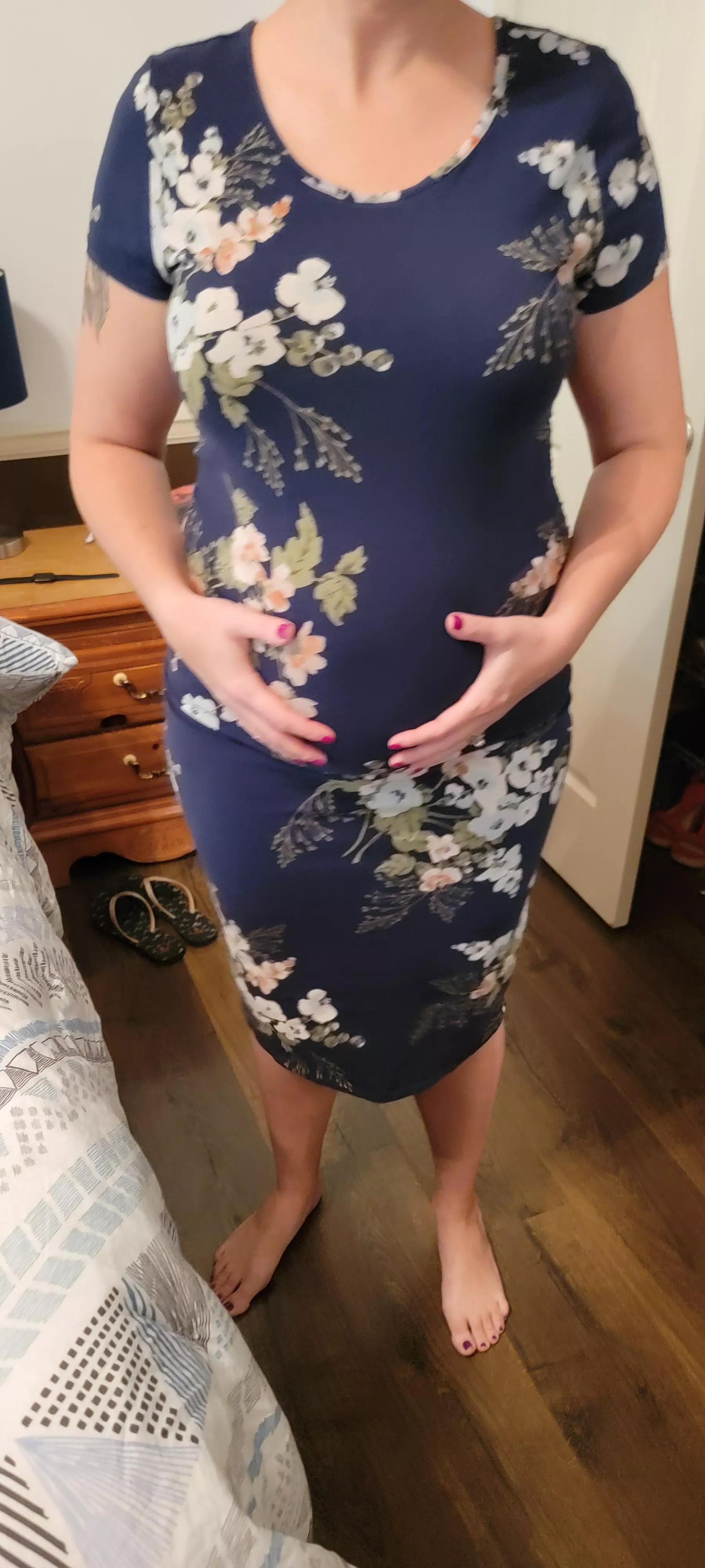 My dresses are getting tighter by the day!