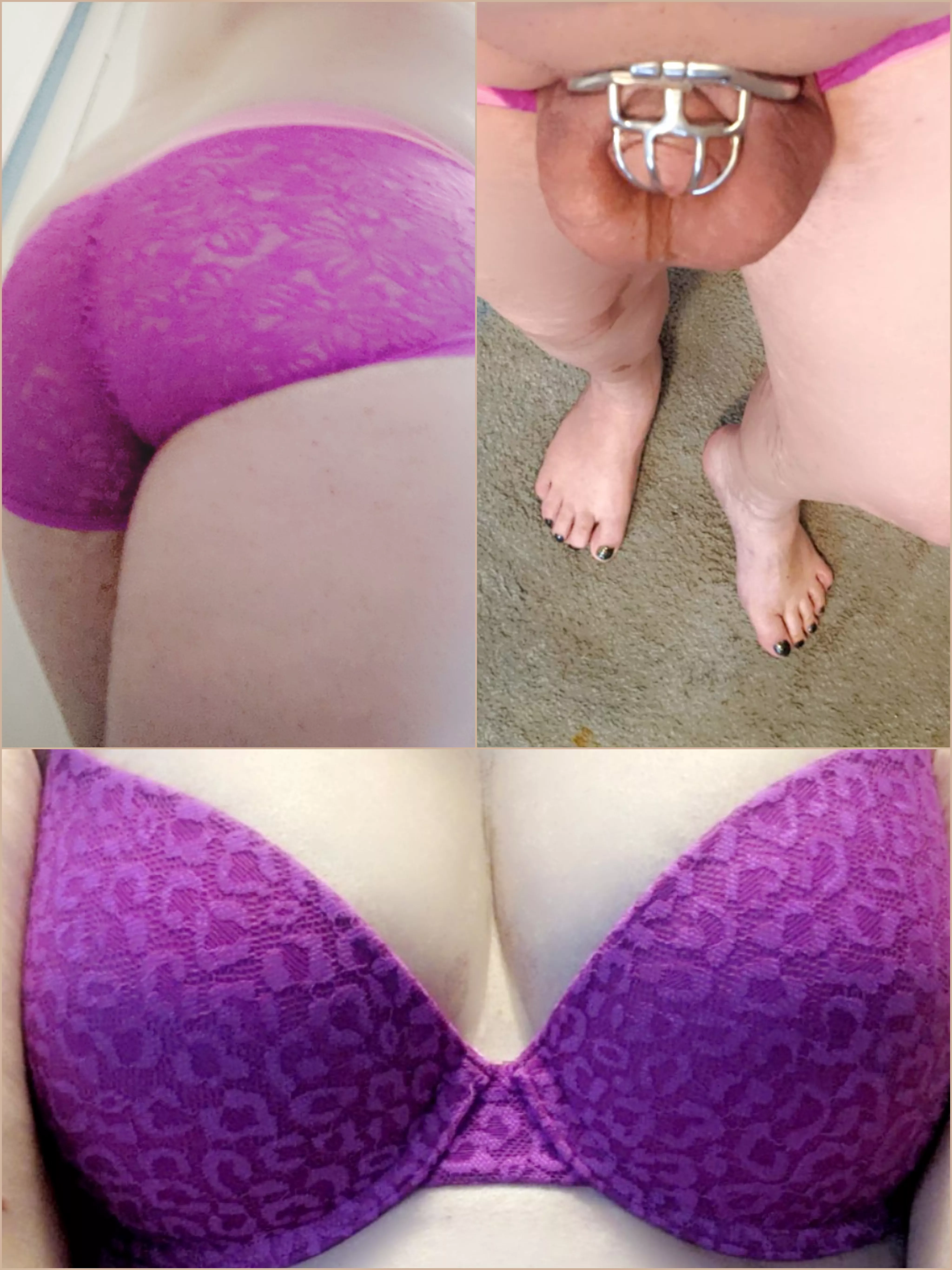 My enslaved Jenna's panties and bra verification before sending this bitch to work this morning