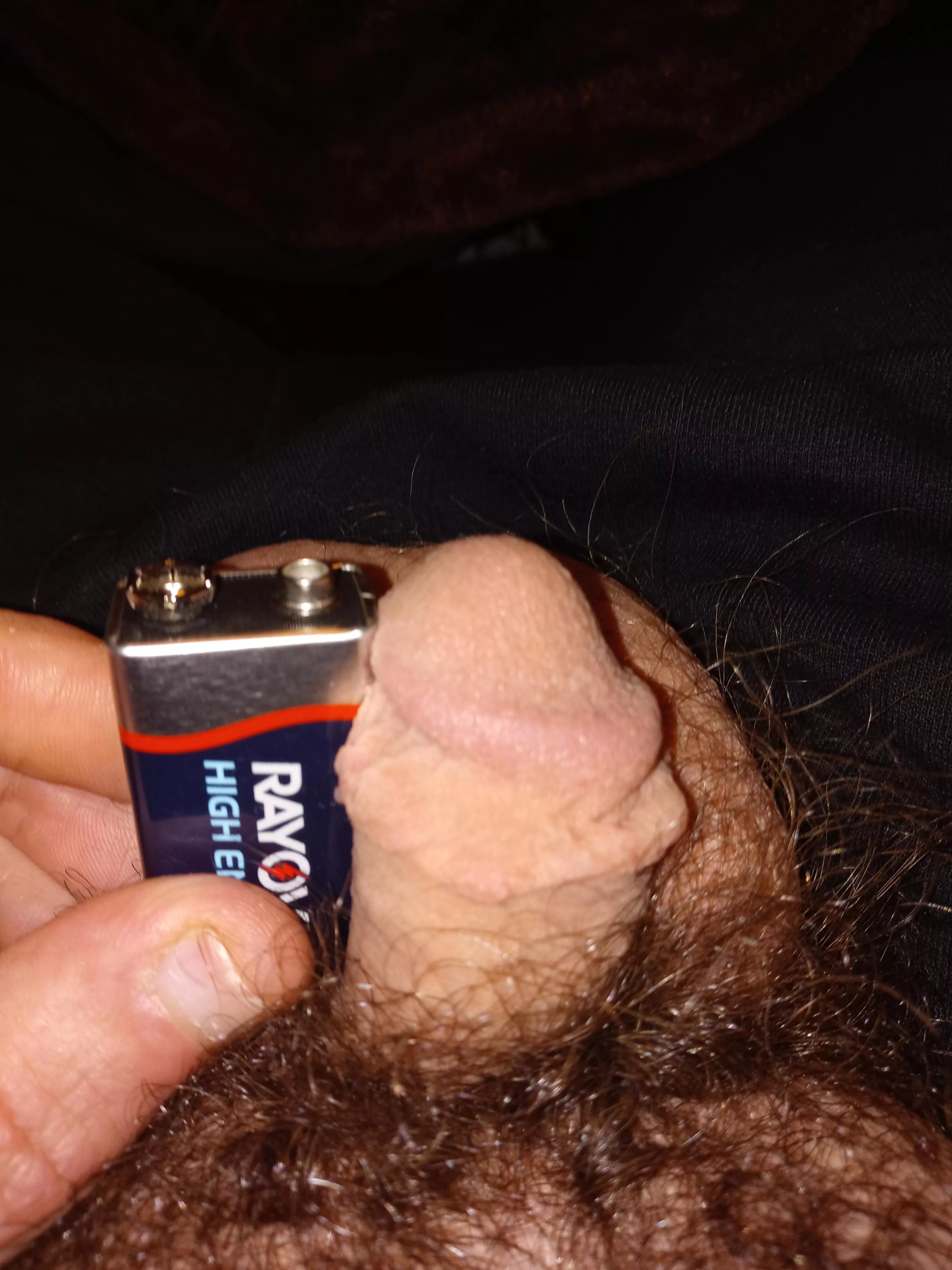 My erect 1.5 inch micro penis is smaller than a 9volt battery👀. Be honest what do you think of it.