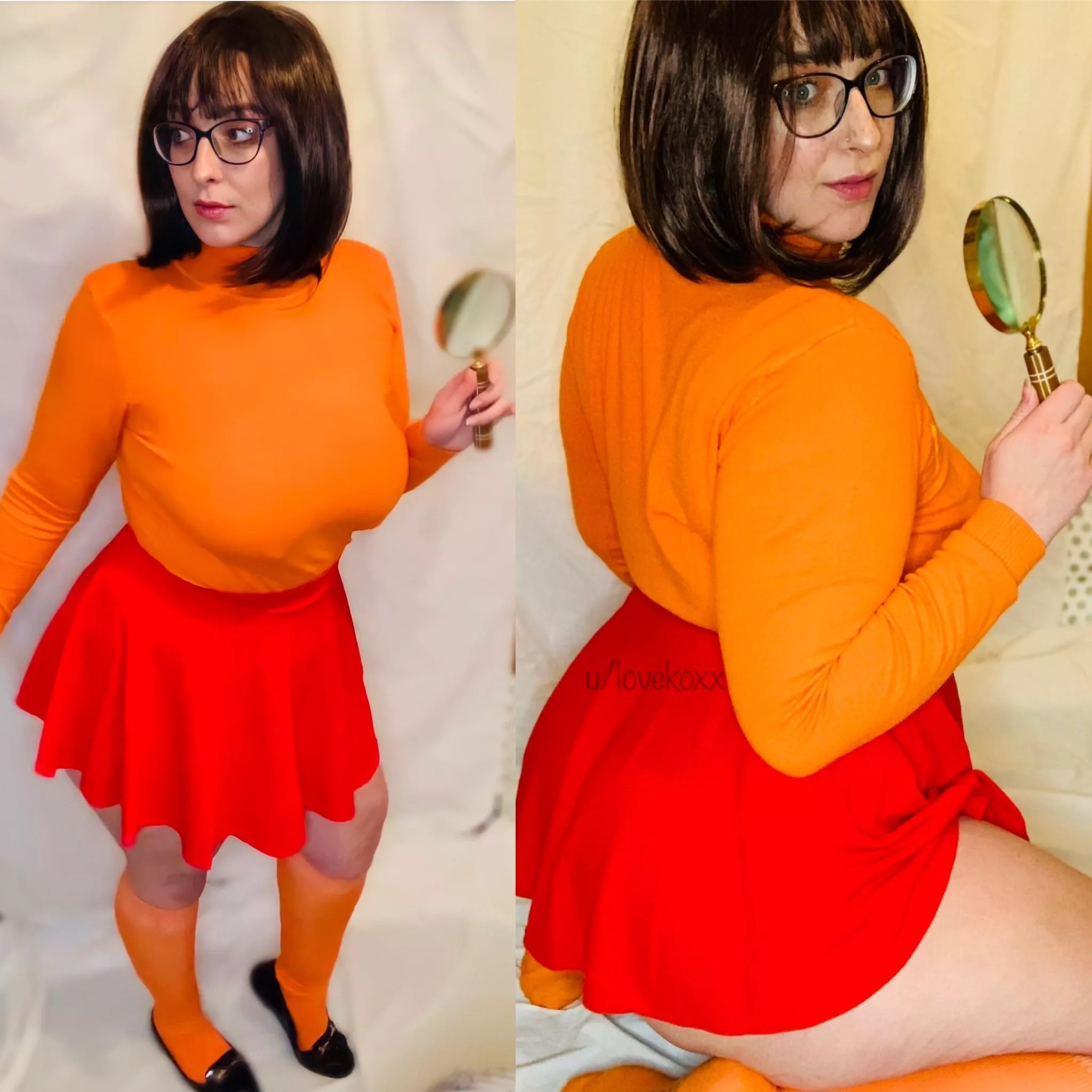 my first ever cosplay! is there room for a curvy Velma Dinkley here? by lovekoxx - off version in comments