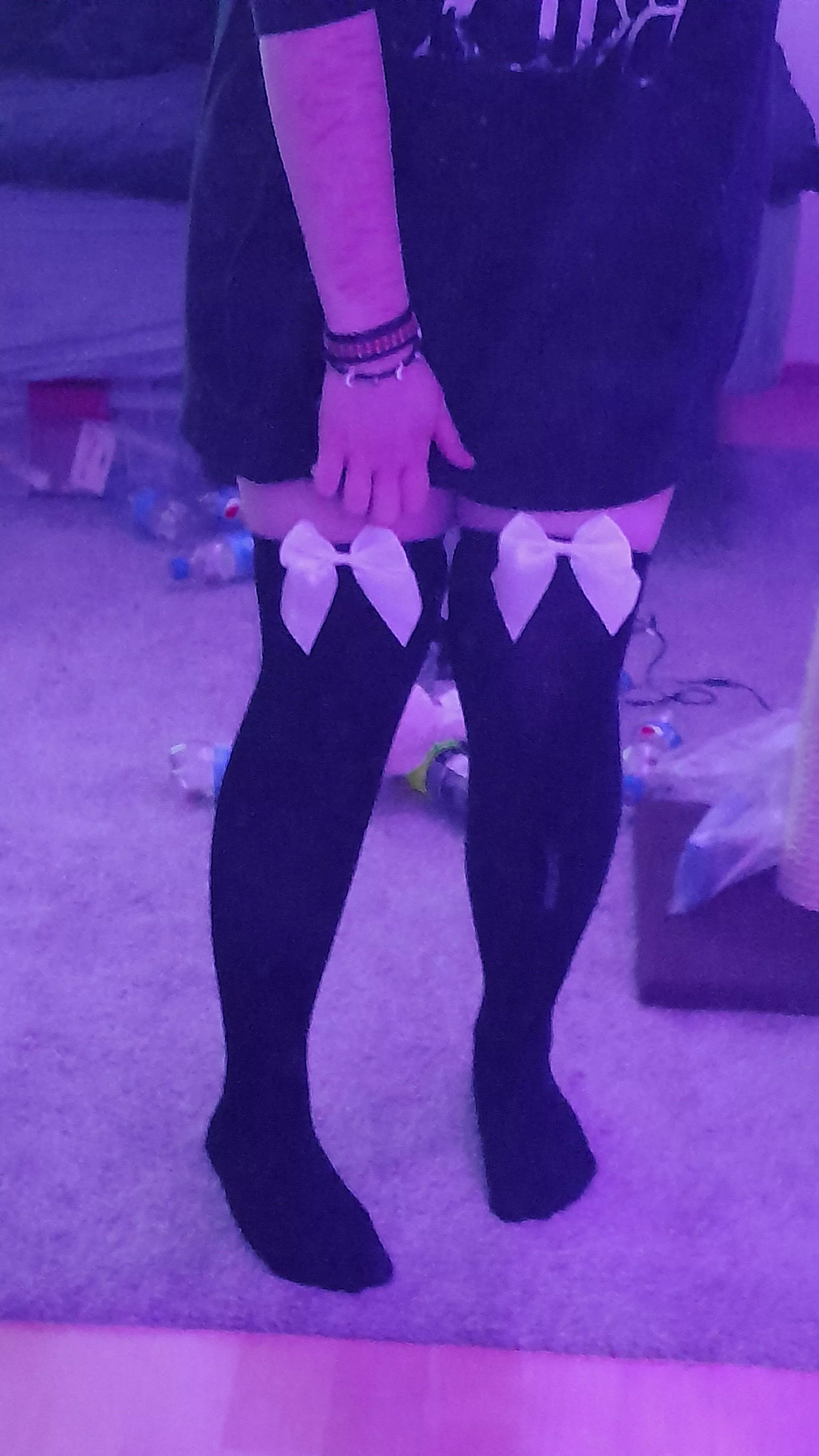 my first ever thigh highs uwu