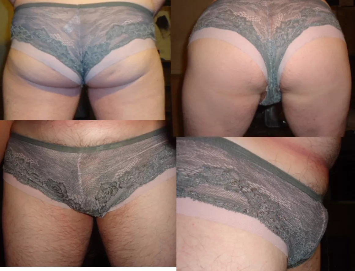 My first time trying on panties.