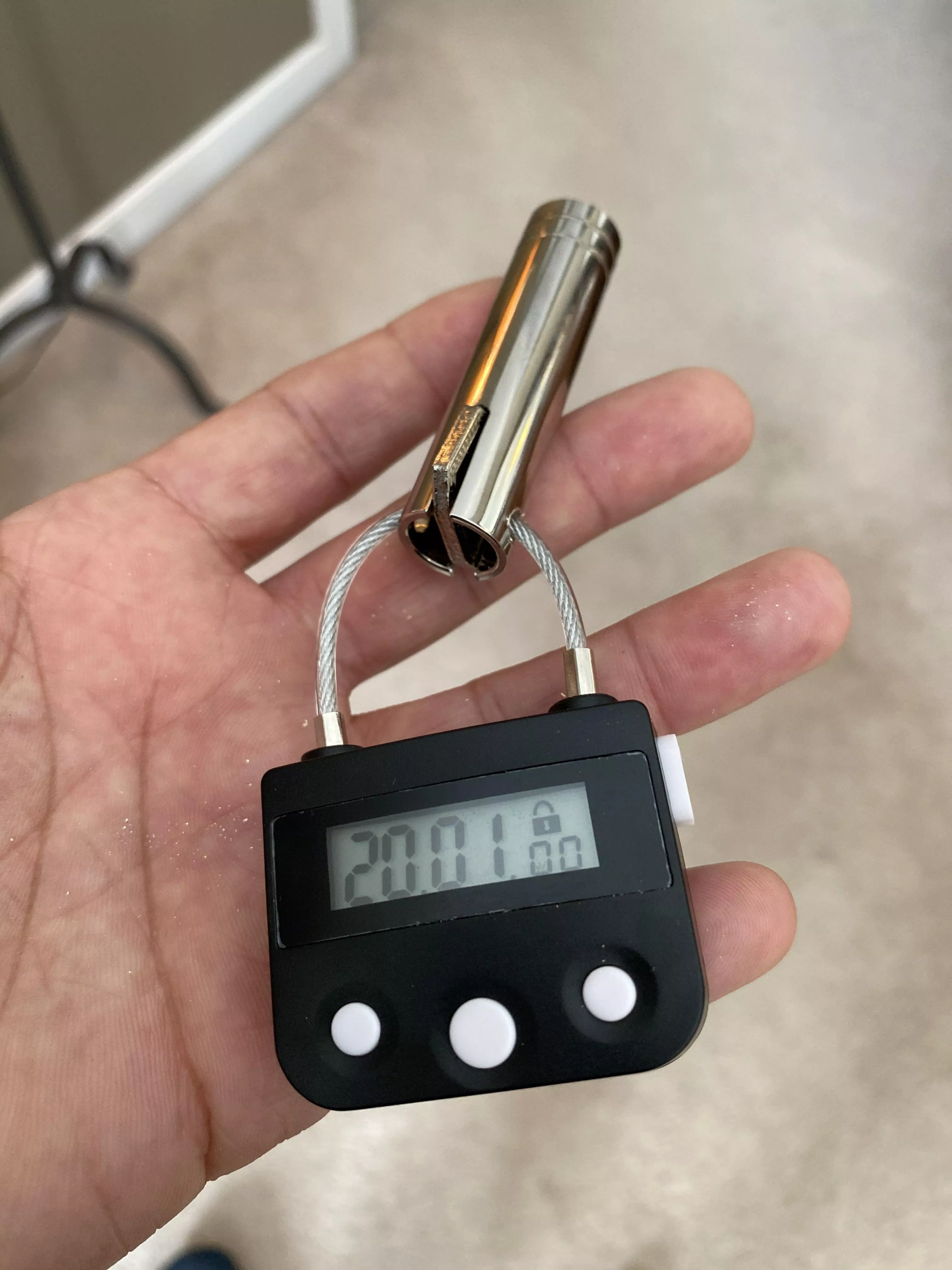 My first time with a time lock! Practicing my self locking discipline