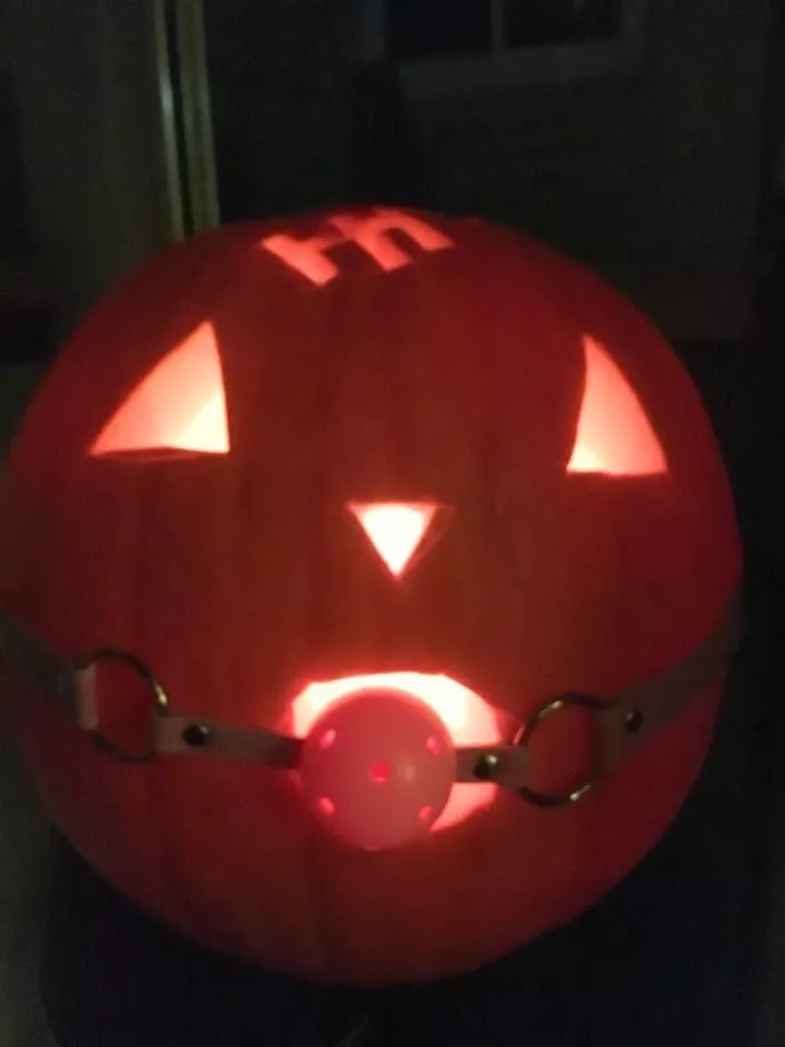 My friend carved this for Halloween. First one to my knowledge.