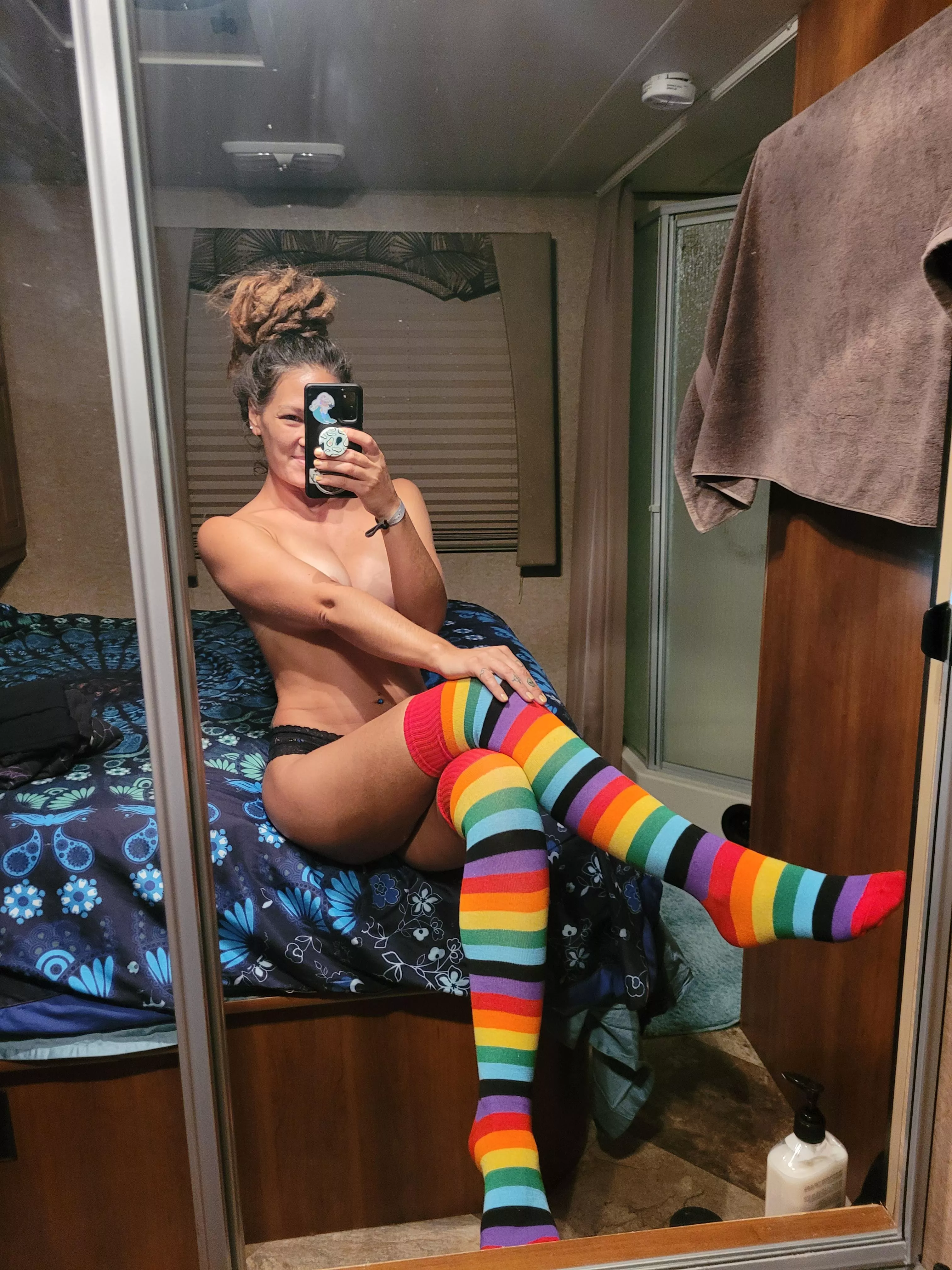 My friend gifted me these socks! (f) What do you think?