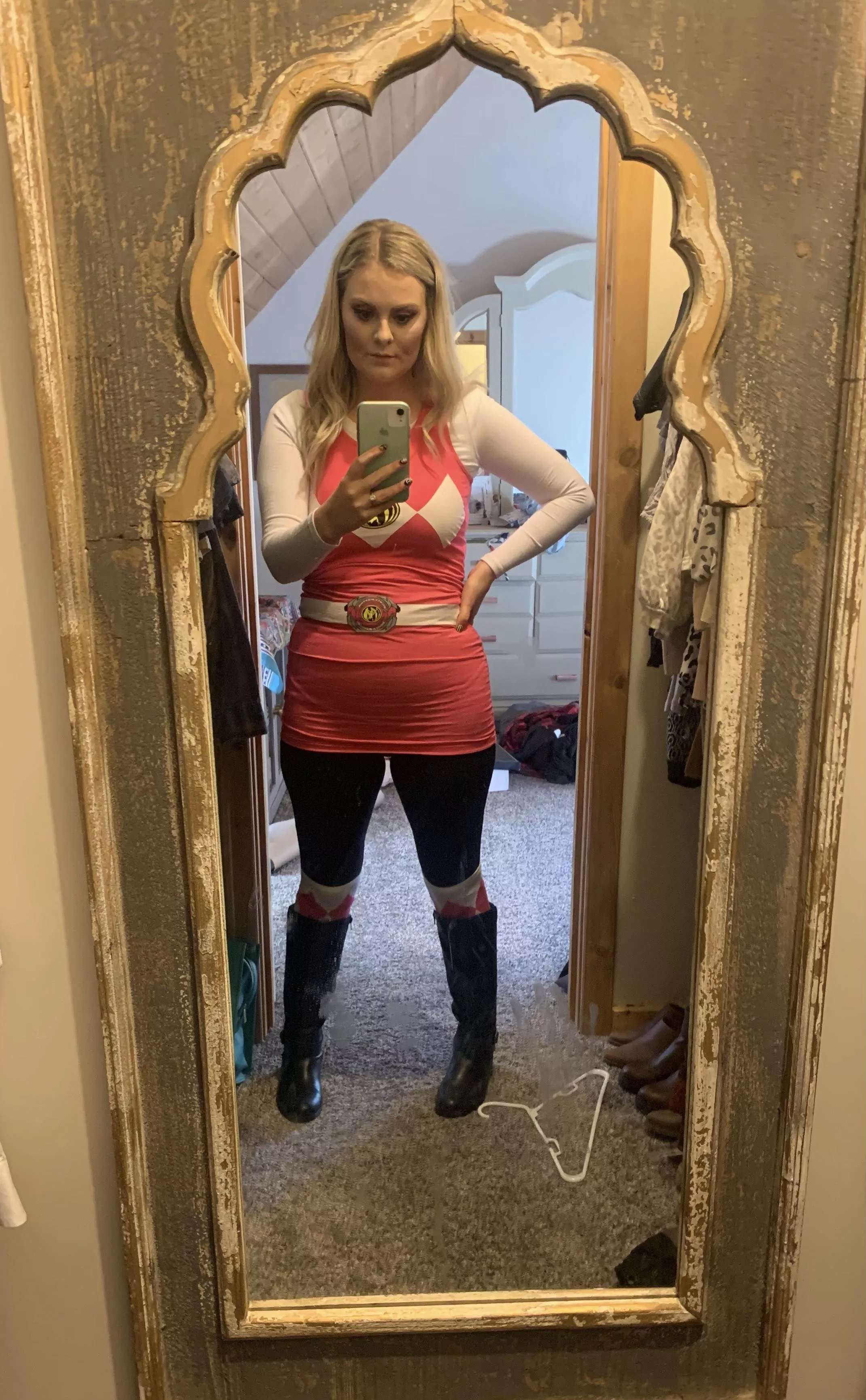 My hot cheating wife in her PowerRanger costume yesterday. She’s 26yo and a mom of 2. She has been cheating on me with all sorts of different men(Most of them black) since day 1 of our relationship and I love it! I know my place.. We have been together