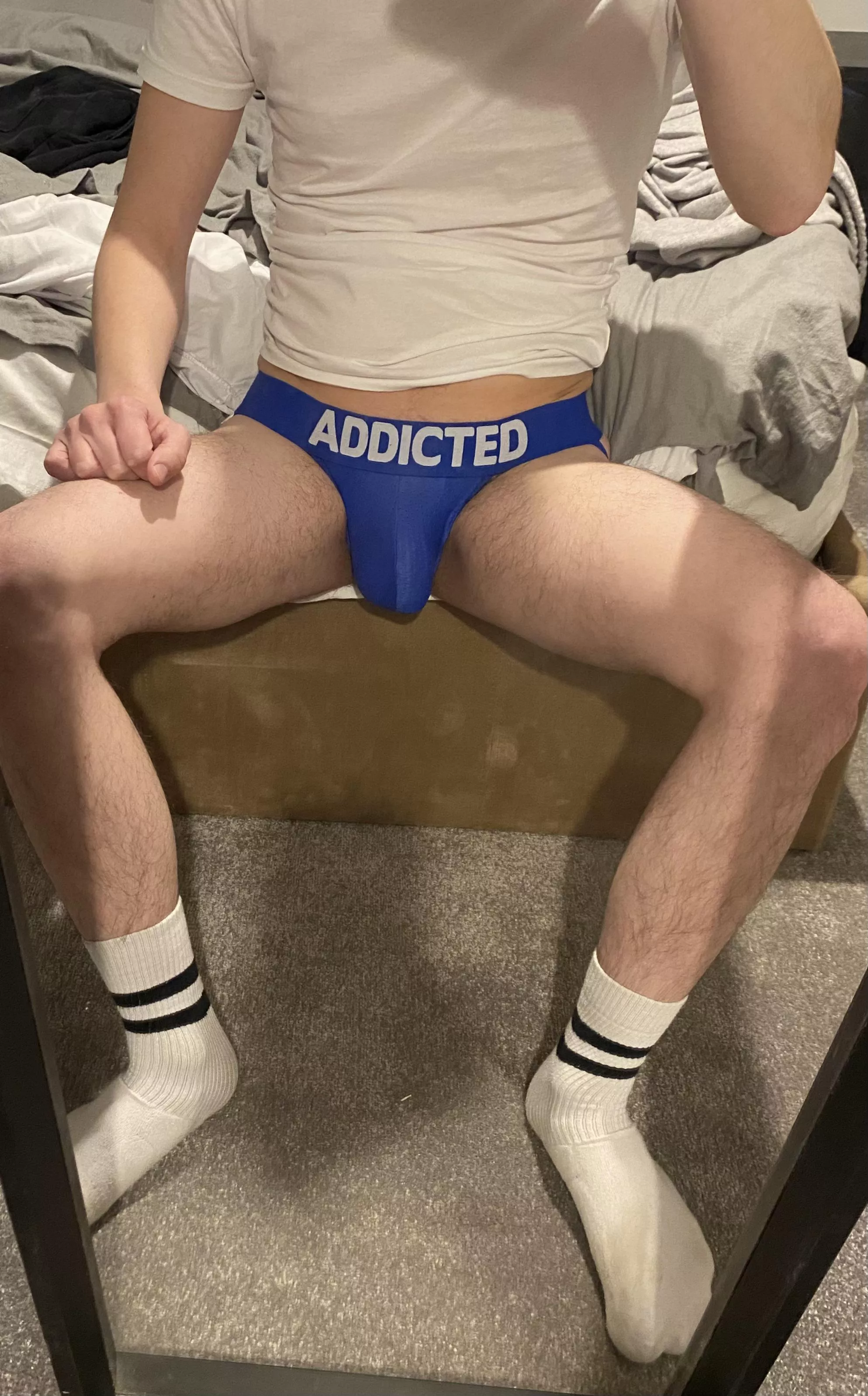 My jock is working quite hard to keep this in