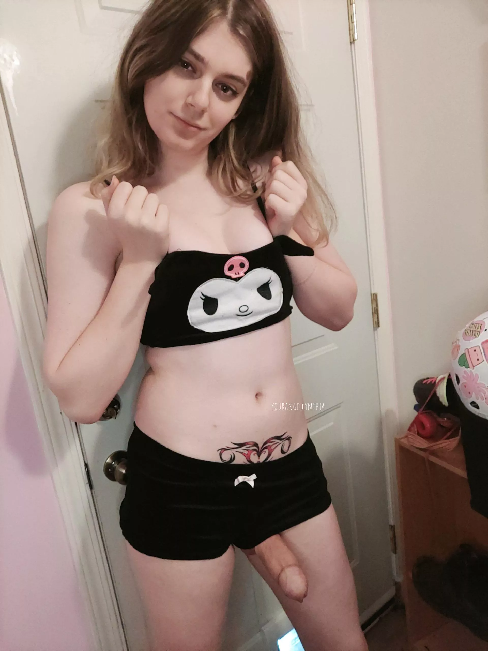 My kuromi lingerie finally showed up!!! ðŸ¥° Too bad I've ah... Already seem to have grown out of it ðŸ˜³