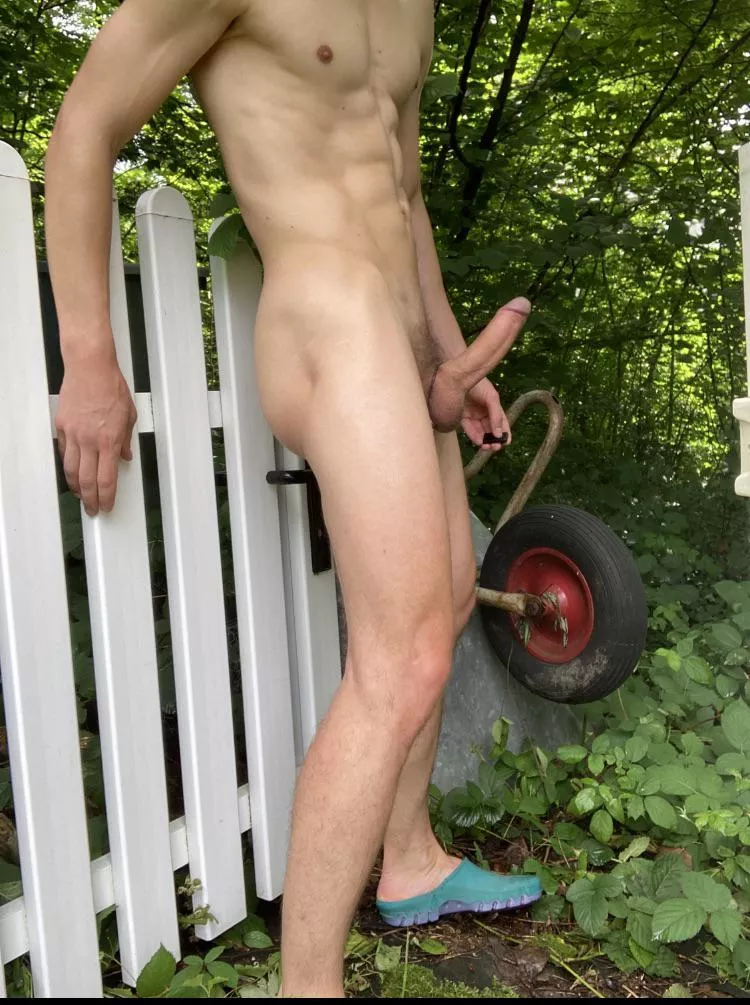 My neighbor is interested my huge uncut cum cannon ðŸ†ðŸ’¦ and smooth bubble butt ðŸ˜ˆâ€¦ I love to tease him ðŸ¥µ