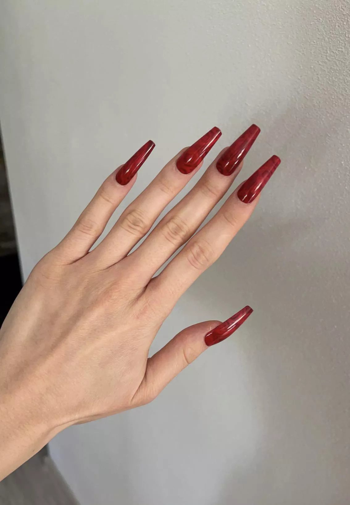 my new red nails😘❤️‍🔥