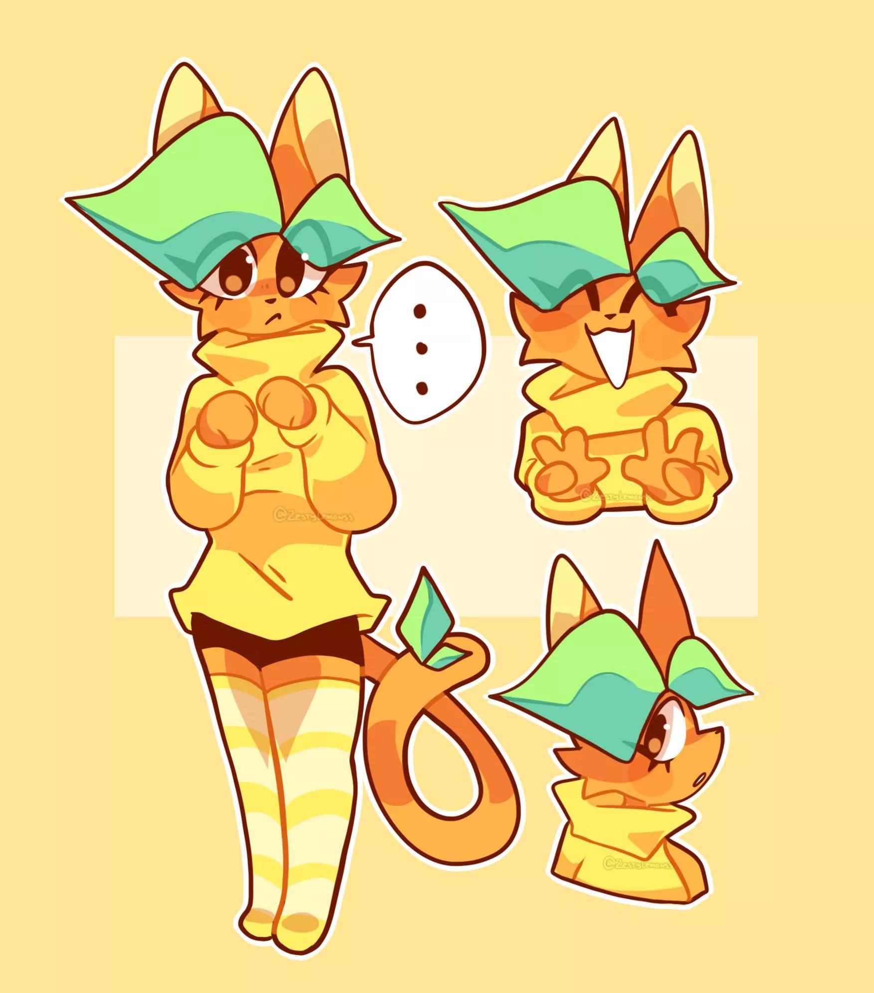 my orange cat zest :) [ art by me - @zestylemonss ]