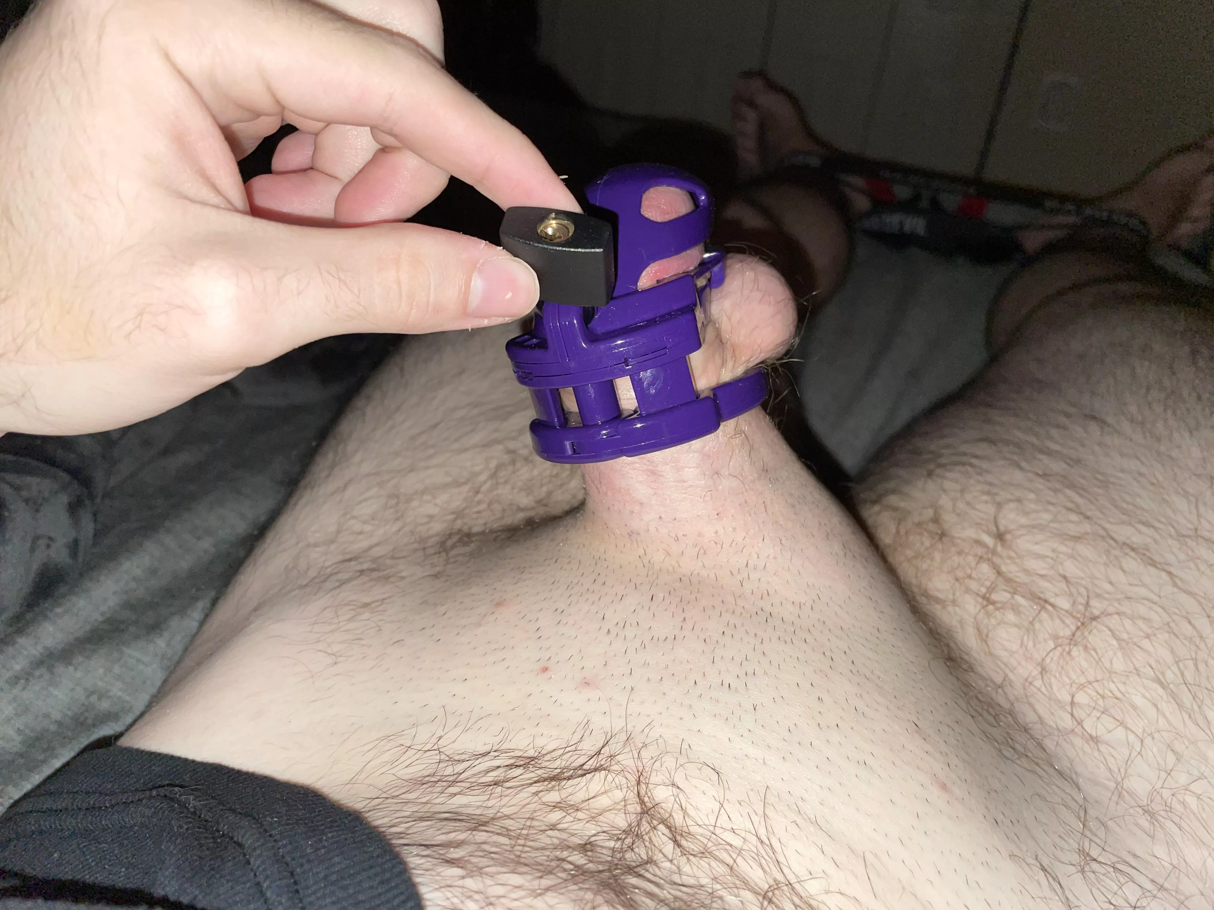 My pathetic cock trying to get hard. I was edging with a vibrator 🤤