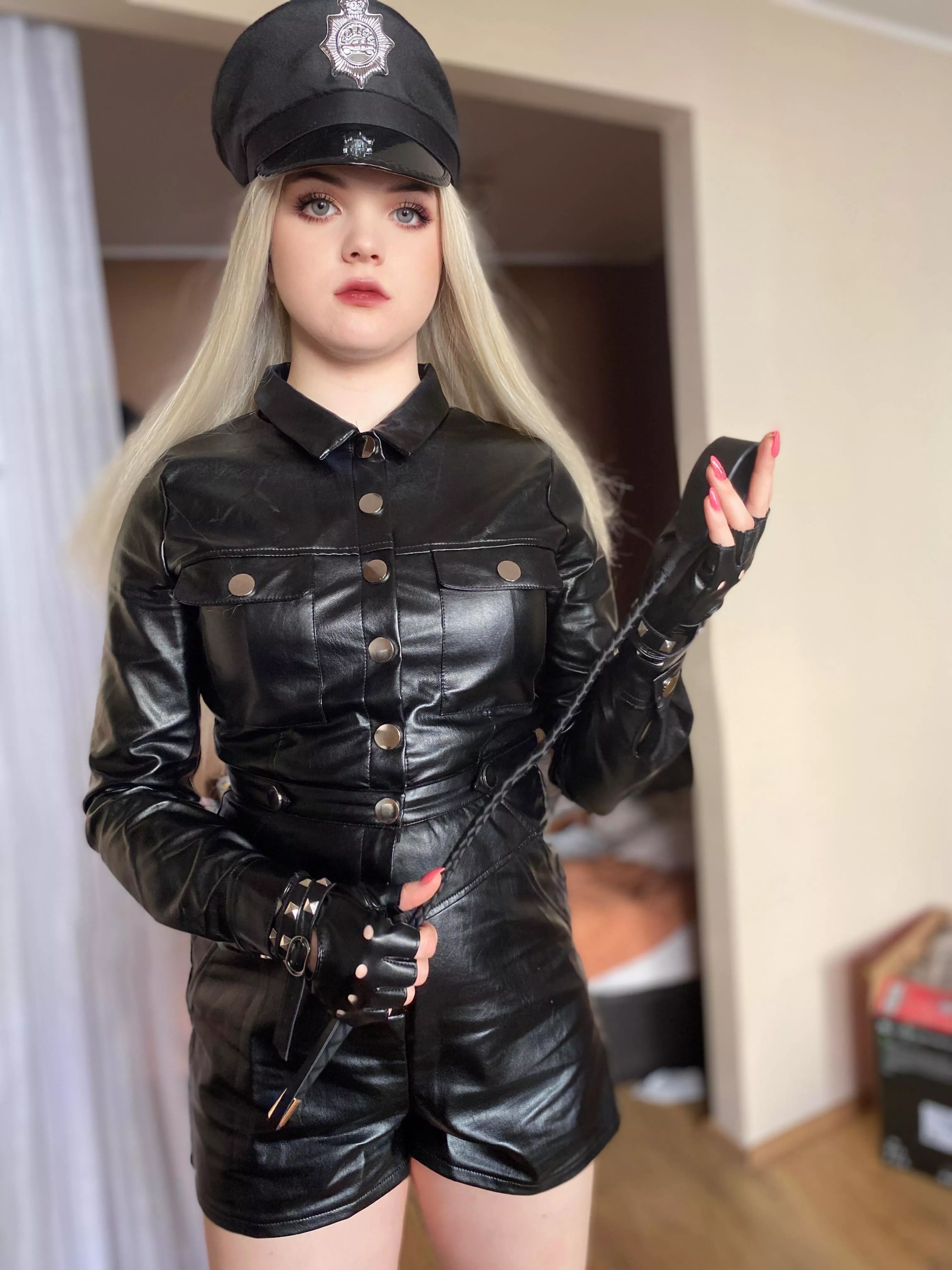 My shiny leather outfit ðŸ˜ˆ