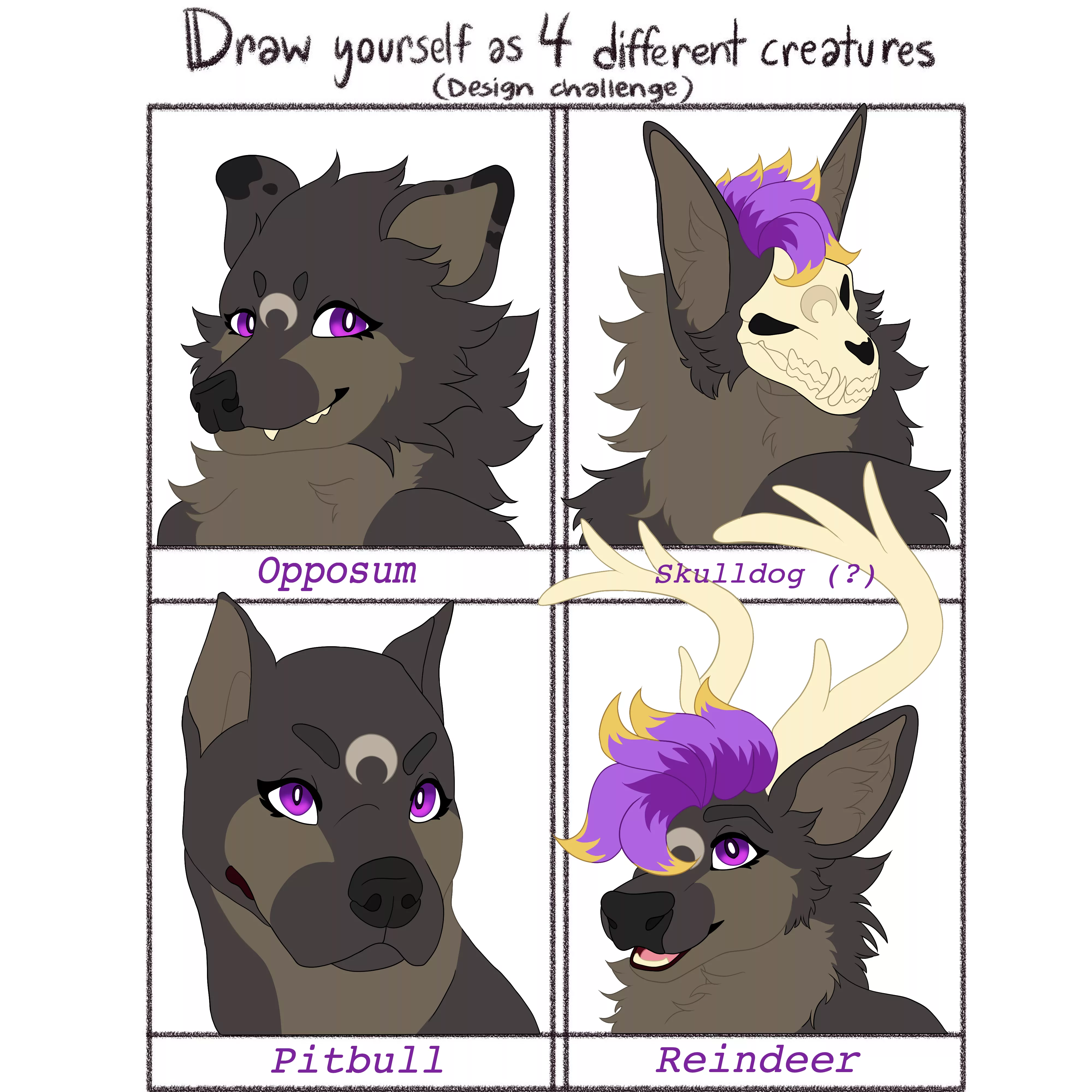 My sona in different styles! (Art by me)