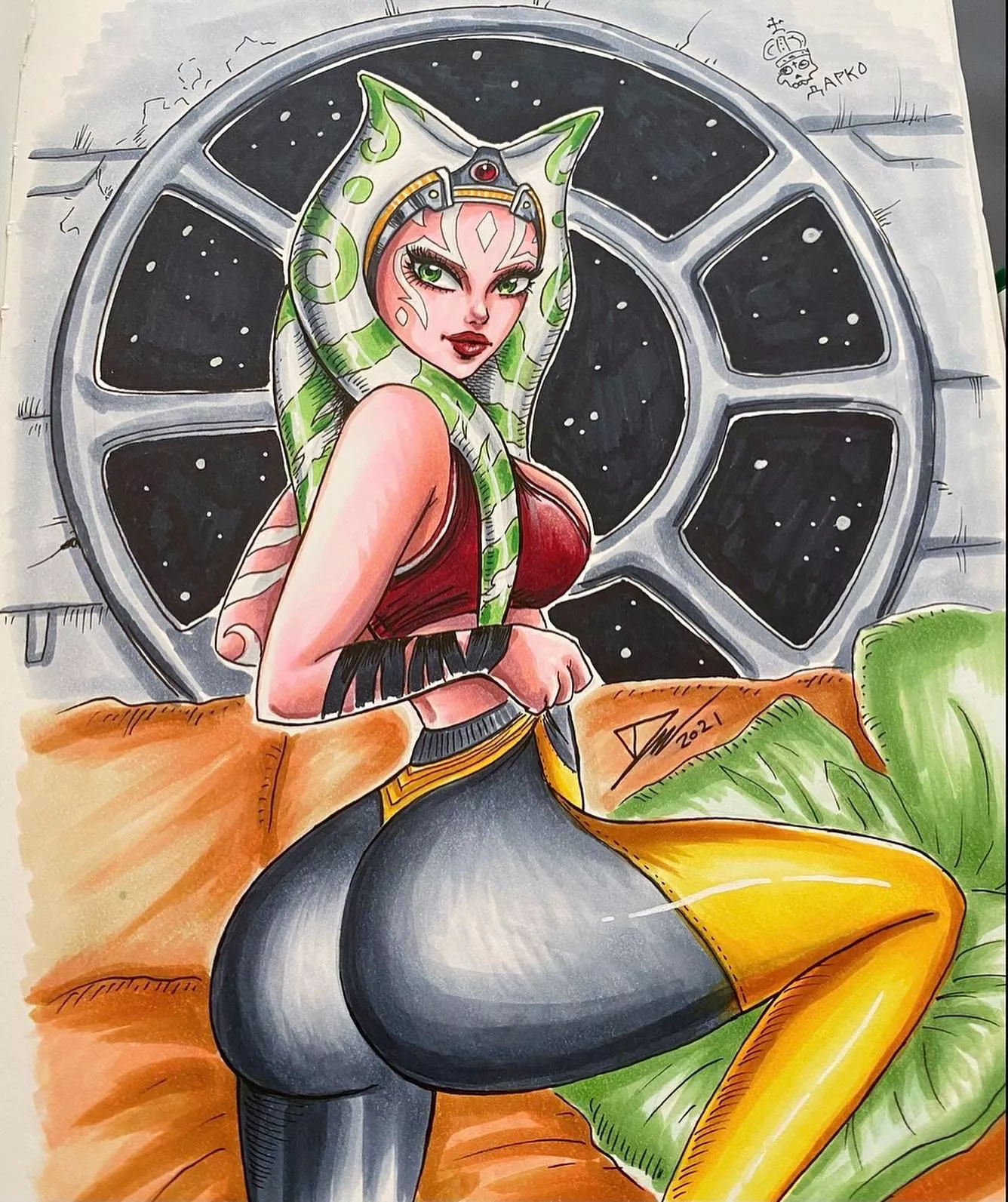 My Star Wars OC #Niisha is getting dressed in a spaceship, after enjoying life ðŸ˜Š She needs some iconic clothes, so here they are ðŸ˜ðŸ‘ðŸŽ¨ What do you think guys? Do you want to see more of her? ( darko_tattoo )