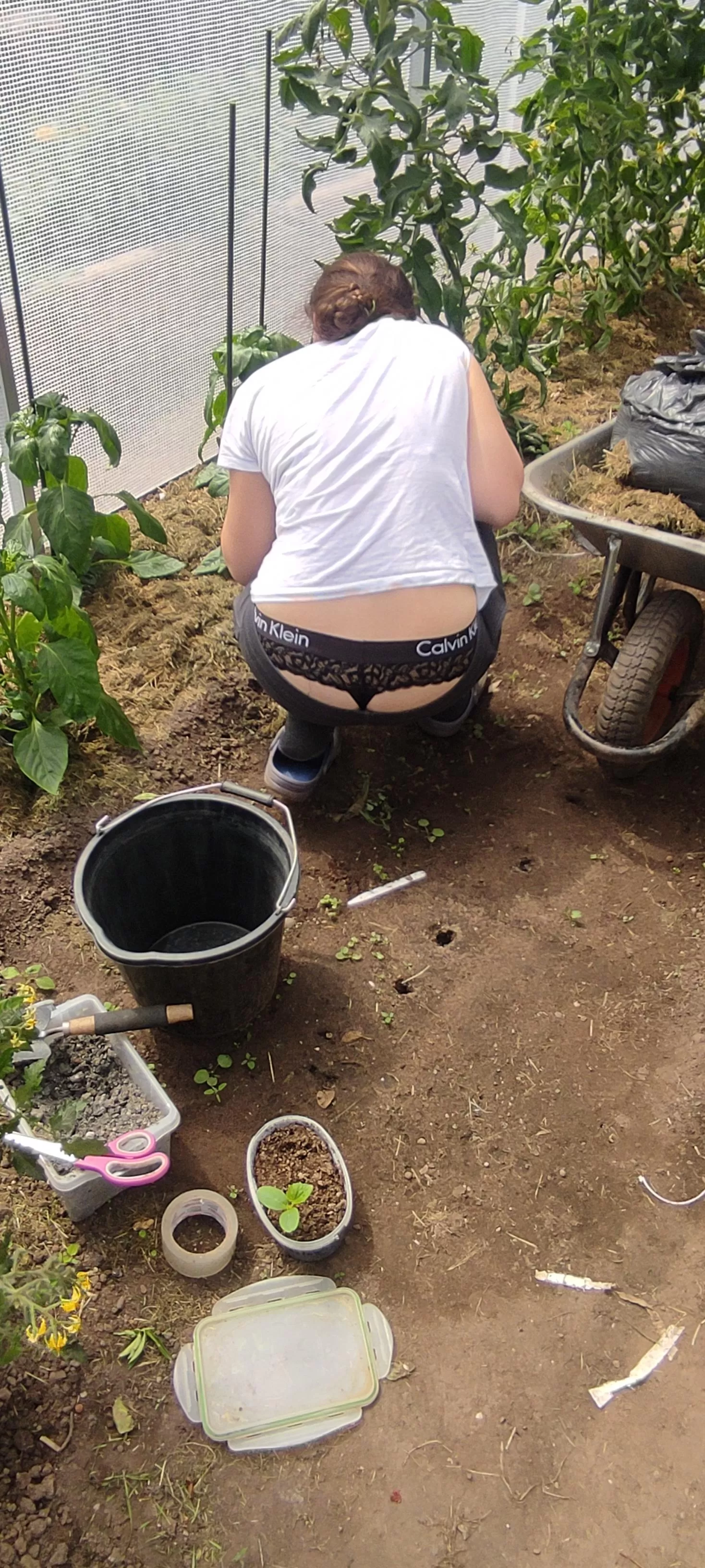 My sweet heart ðŸ’– working in her greenhouse ðŸ”¥ðŸ˜