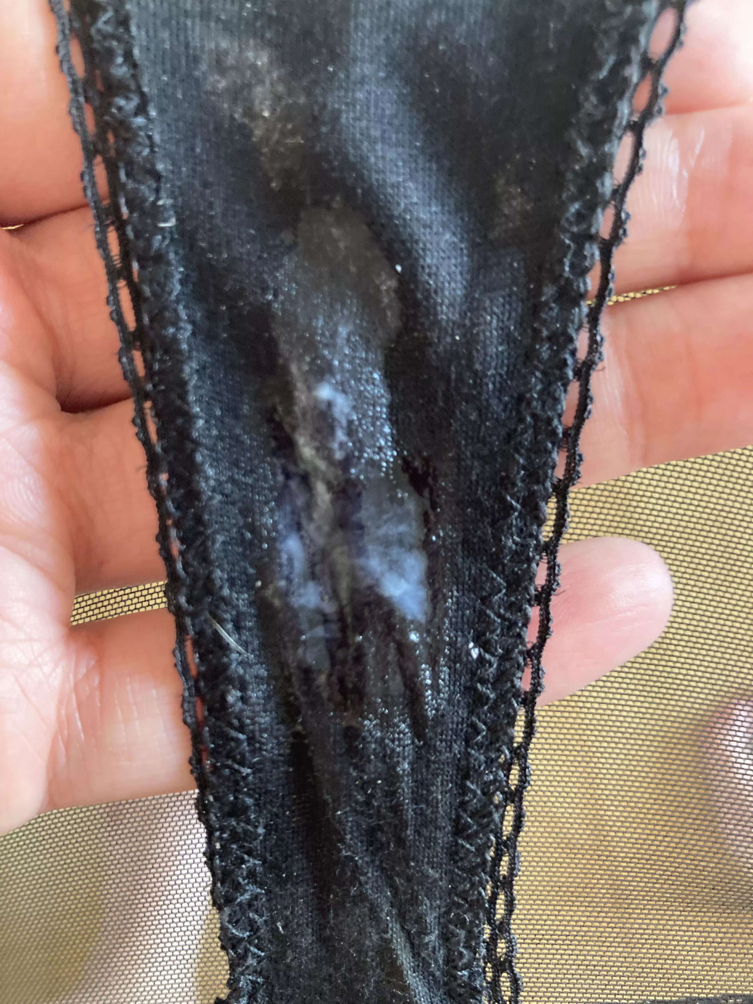 My thong after I took some picture to share on Reddit. No need to even touch myselfâ€¦