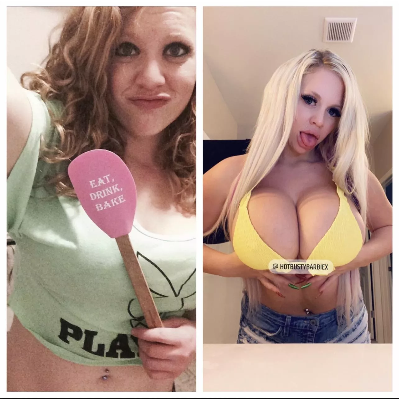 My transformation before and after bimbofication