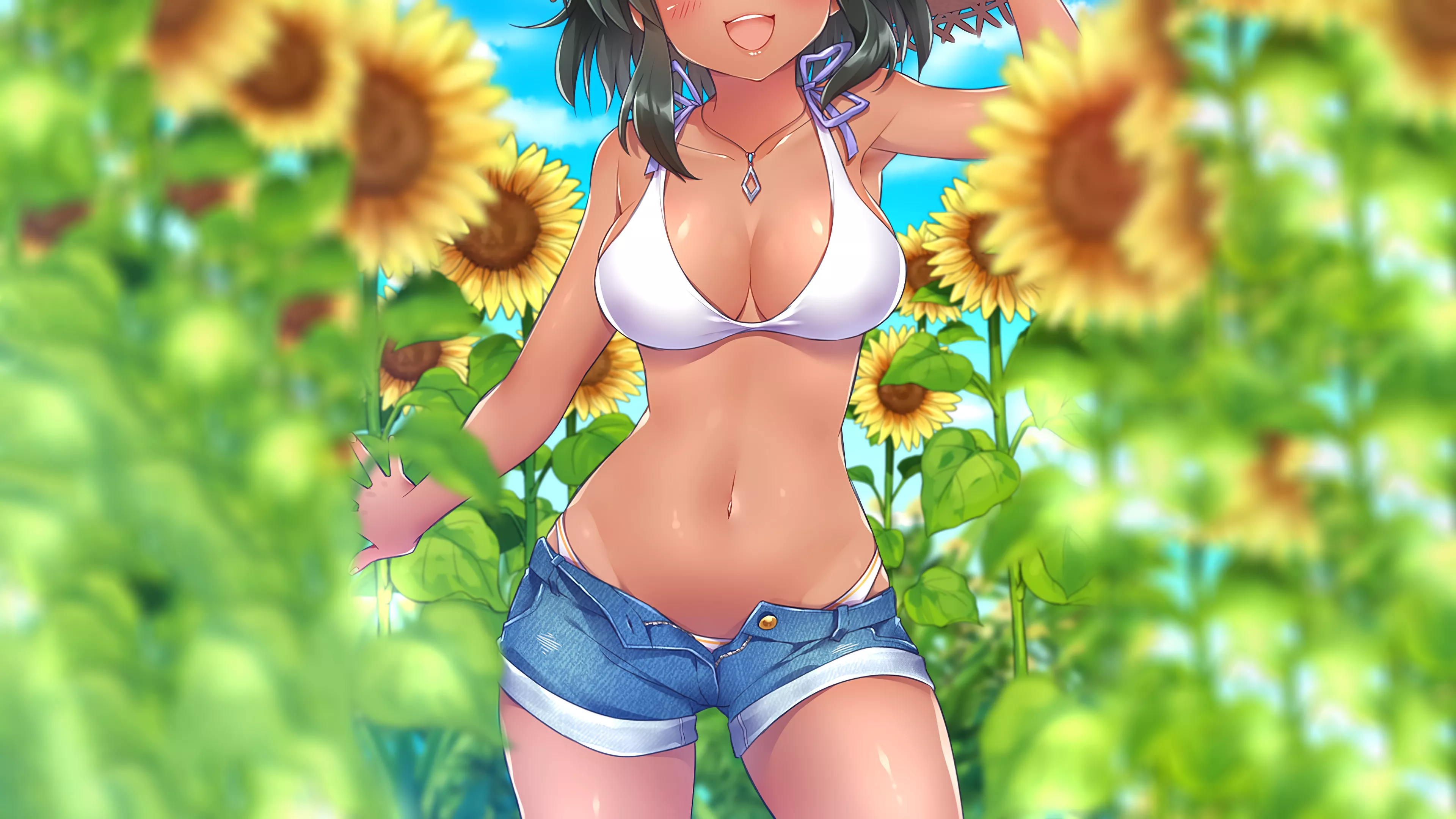 Natalia - Small Pollen and Sunflower Time Lawyer [Idolmaster] (3840x2160)