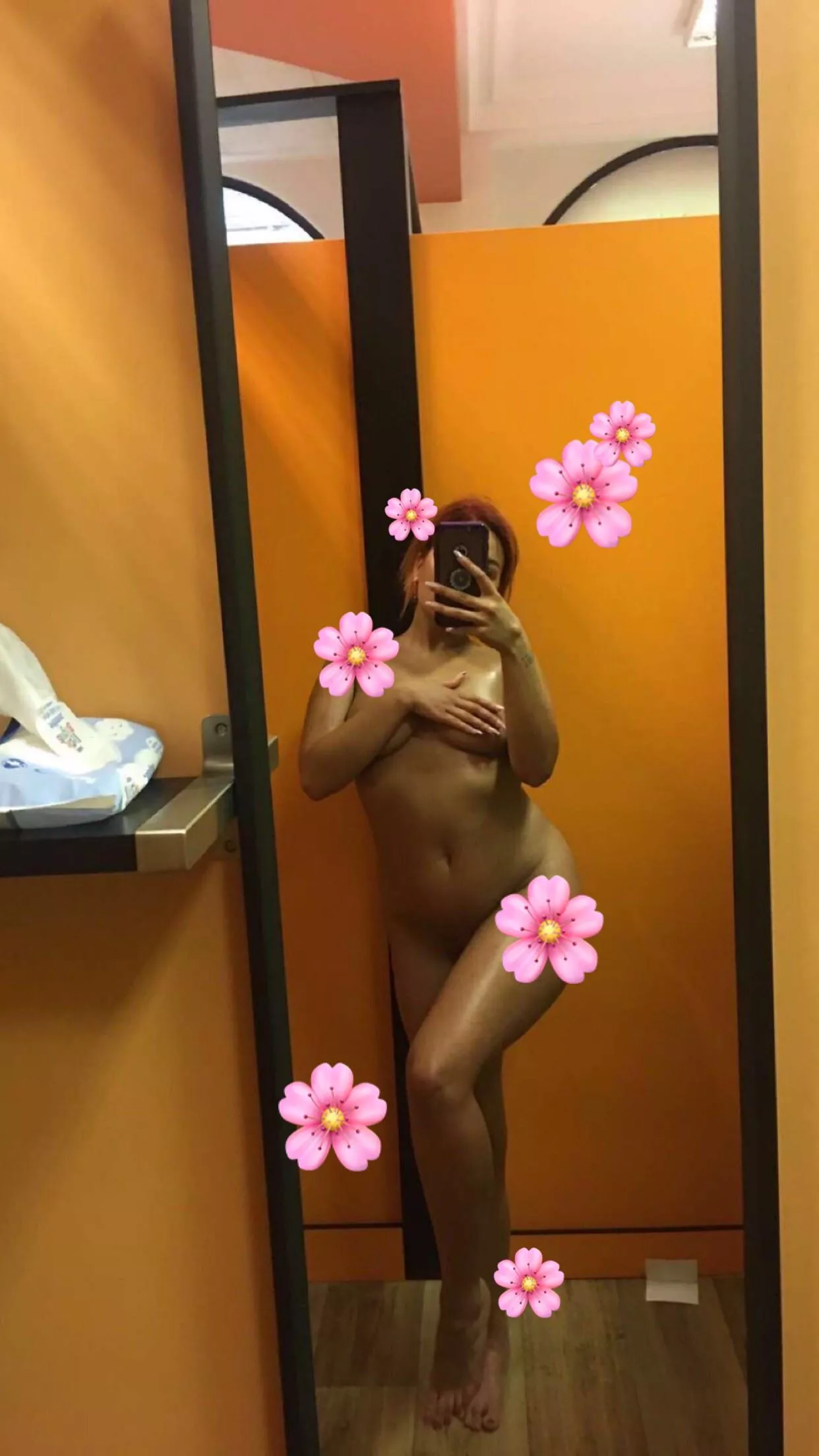 Naughty changing room selfie