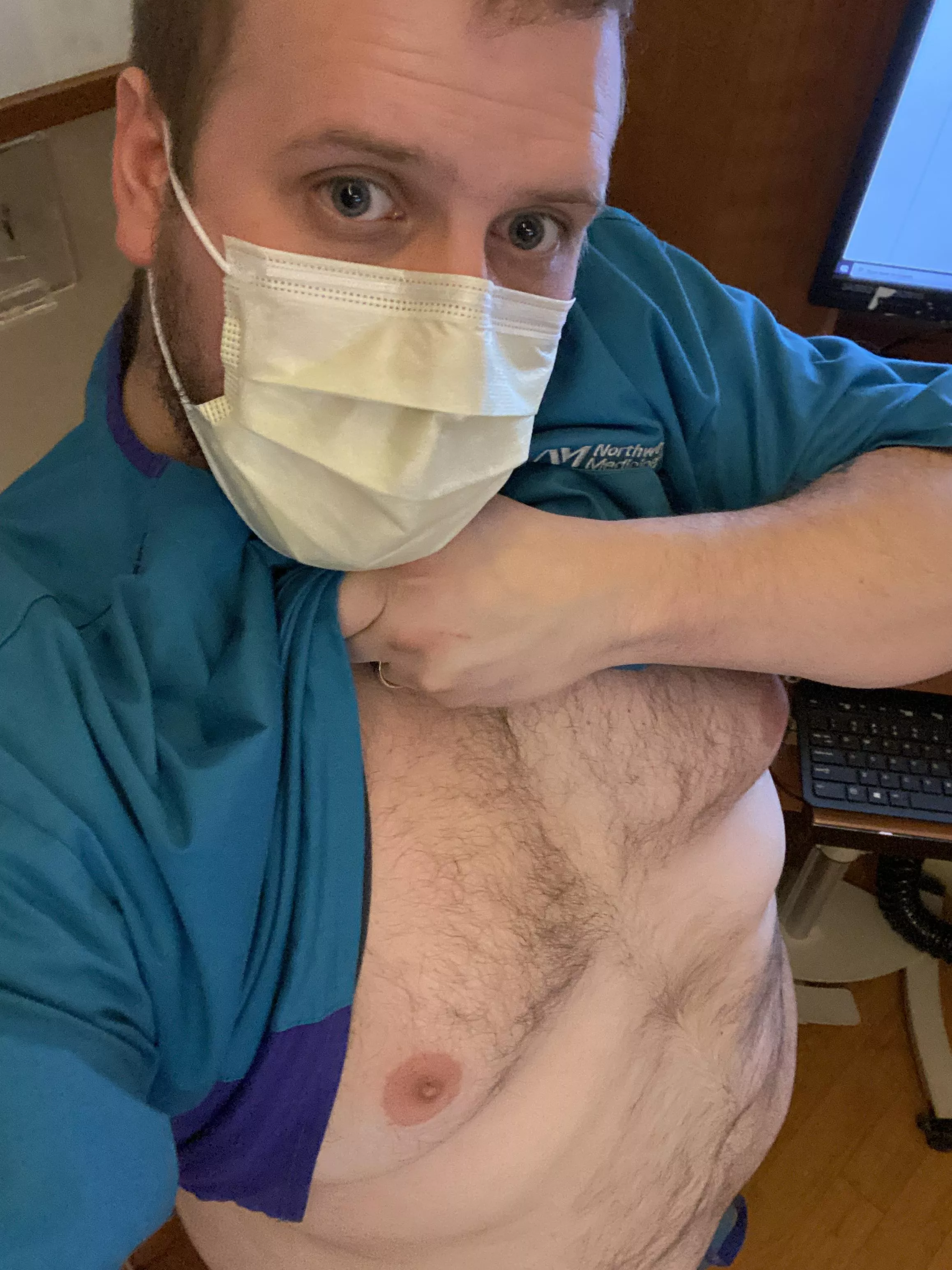 Naughty chubby nurse at work. Thoughts?