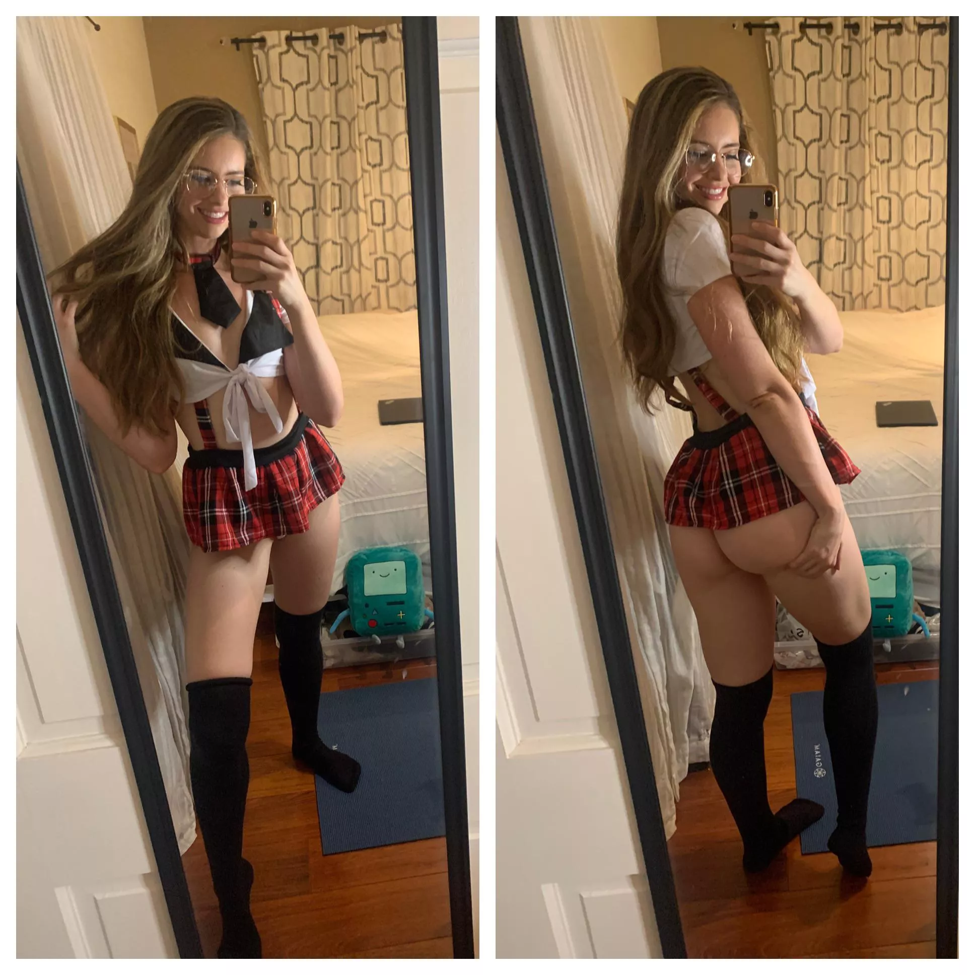 Naughty school girl: exhibit A and B