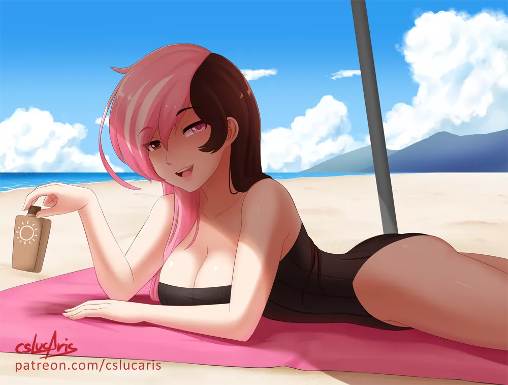 Neo Needs Some Help Putting On Sun Screen (Cslucaris) [RWBY]