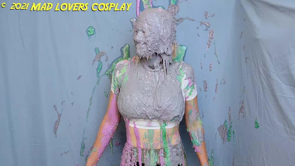 new genevieve pix of her soaked in grey slime dressed as abbey chase danger girl