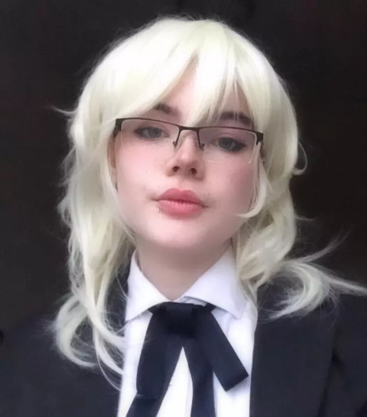 new glasses - how’re we liking it? (Yes I’m wearing a togami cosplay spare my life)