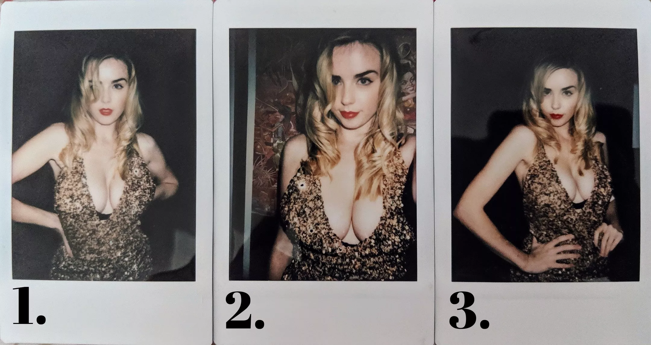 New Gold Dress Polaroids