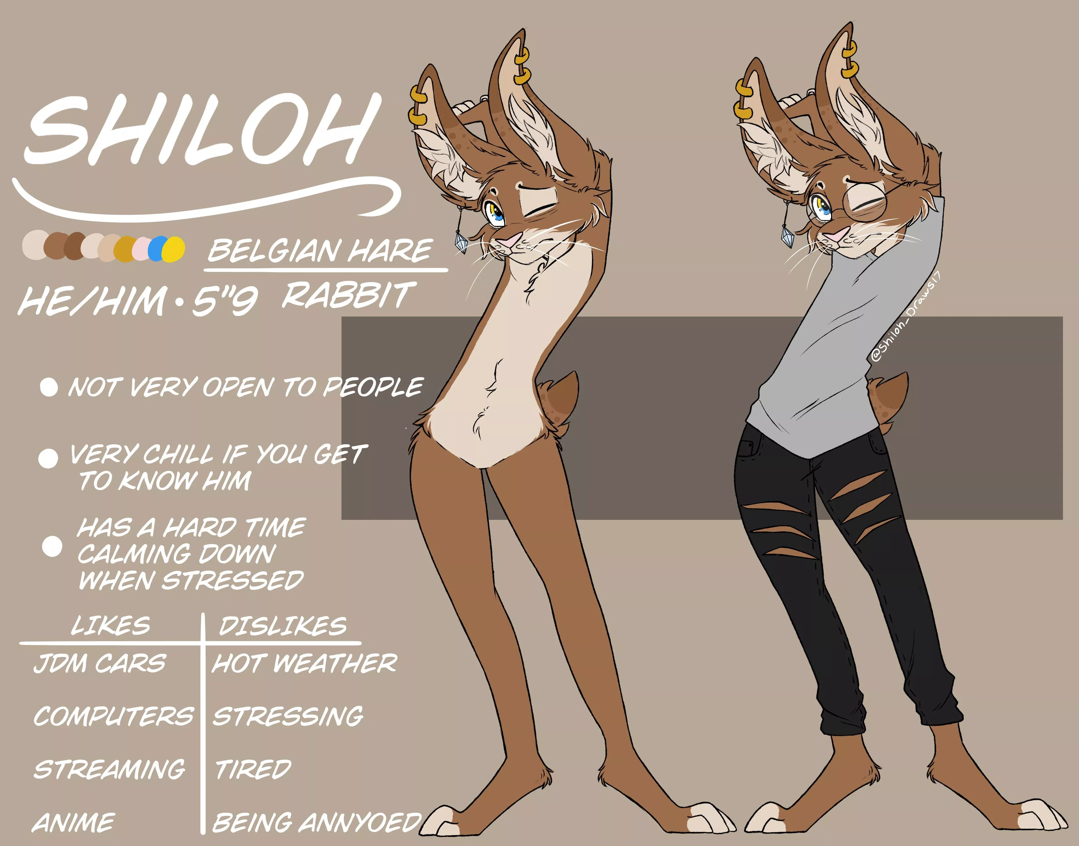 New personal Fursona, Shiloh { Art & Character belongs to me | @Shiloh_draws17 on Twitter }