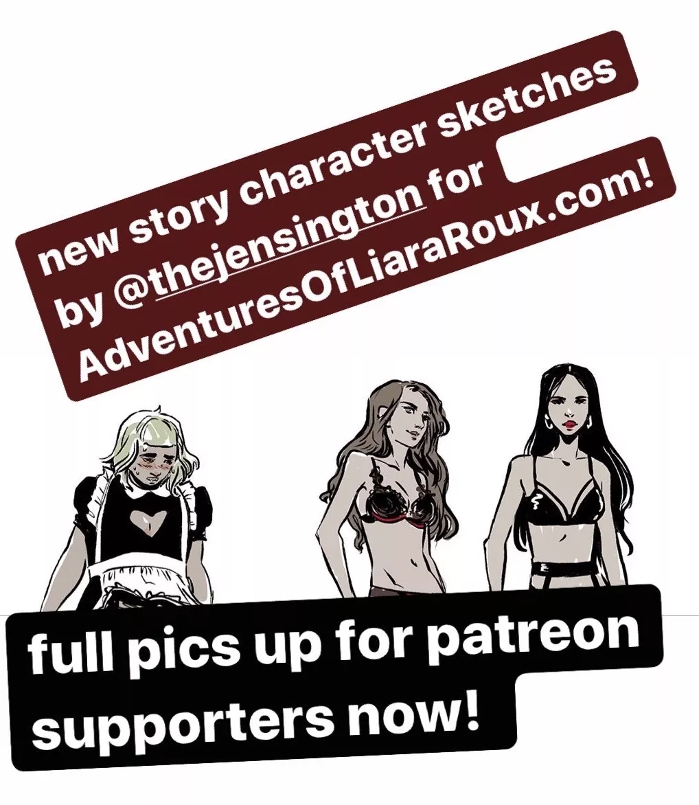 New sketches for my next comic arc are up at www.adventuresofliararoux.com!