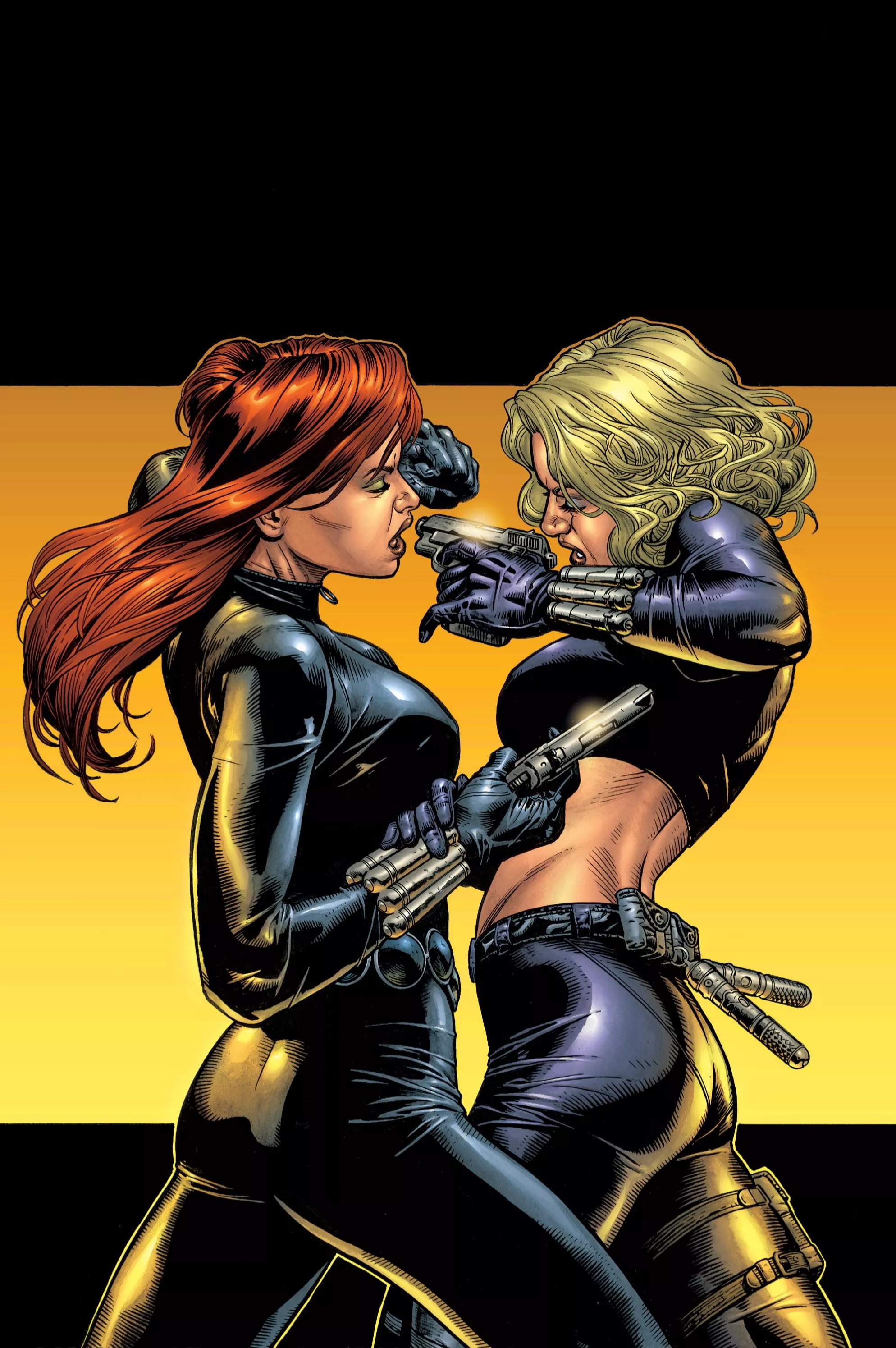 Nice one. Natalia Romanova/Natasha Romanoff against Yelena Belova. [Black Widow (2001) #3]