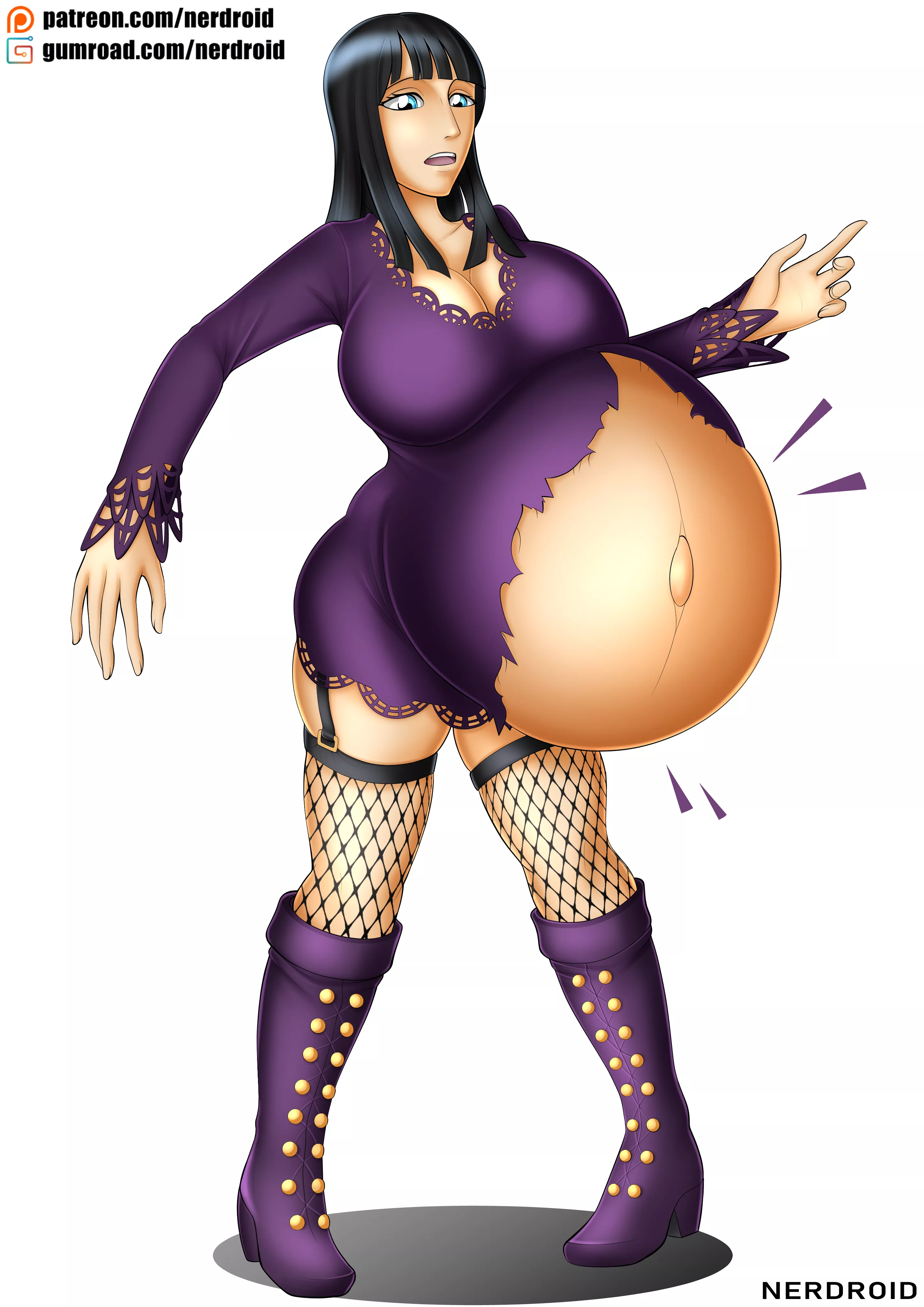 Nico Robin from One Piece - Instant Pregnancy - Art by me(NerDroid)