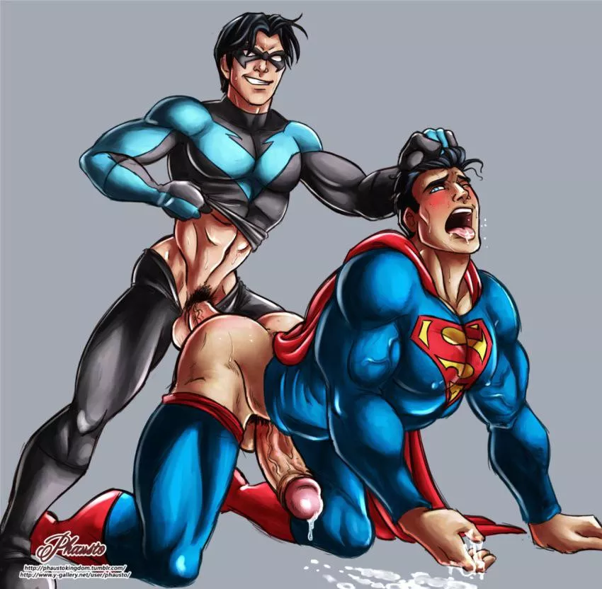 Nightwing fucking Superman (Phausto)