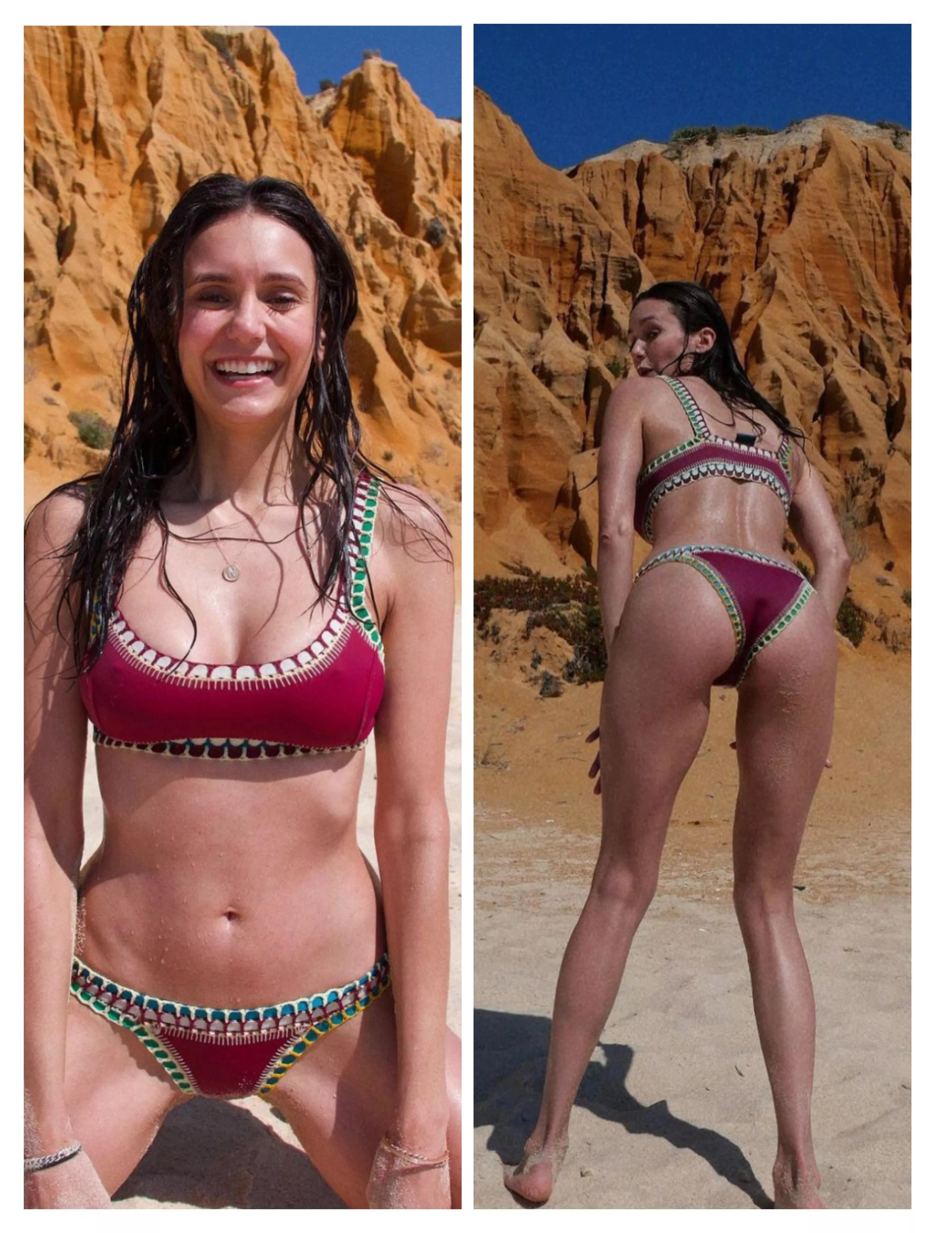 Nina Dobrev fills this bikini perfectly