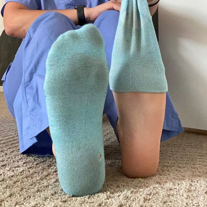 Nothing like peeling your socks off after a long day!🥵