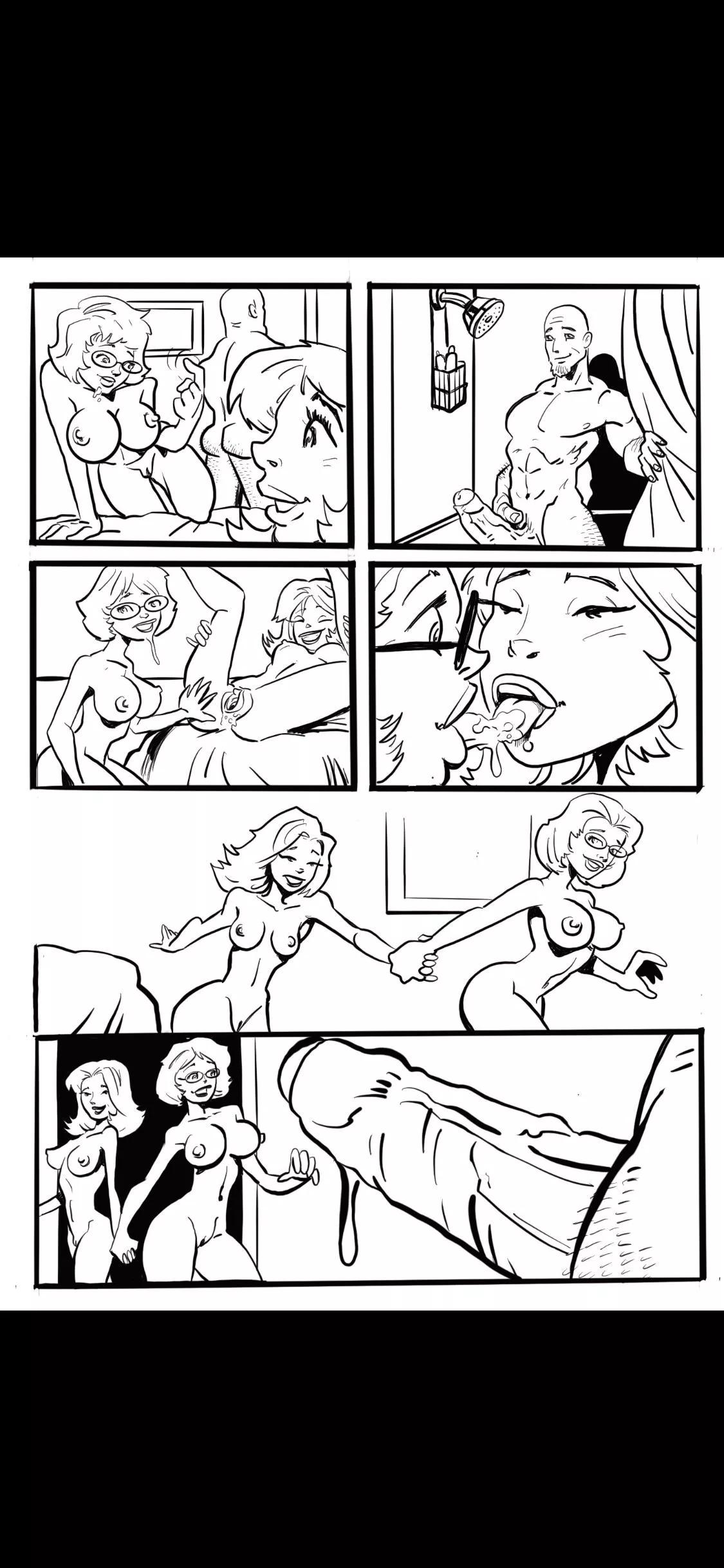 NSFW...An inked page of new comic I’m working on ... I’d love to see it in 8muses someday... any idea how to submit