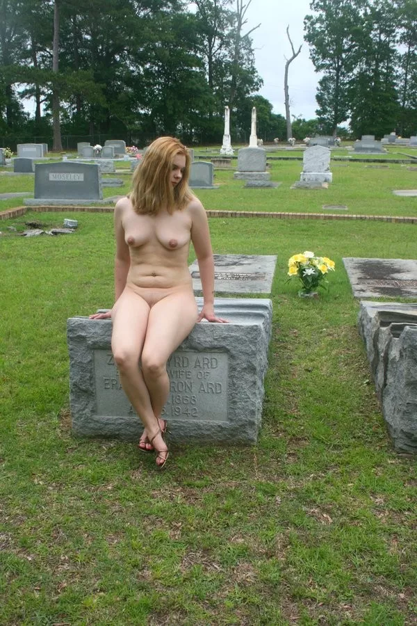 Nude at the graveyard