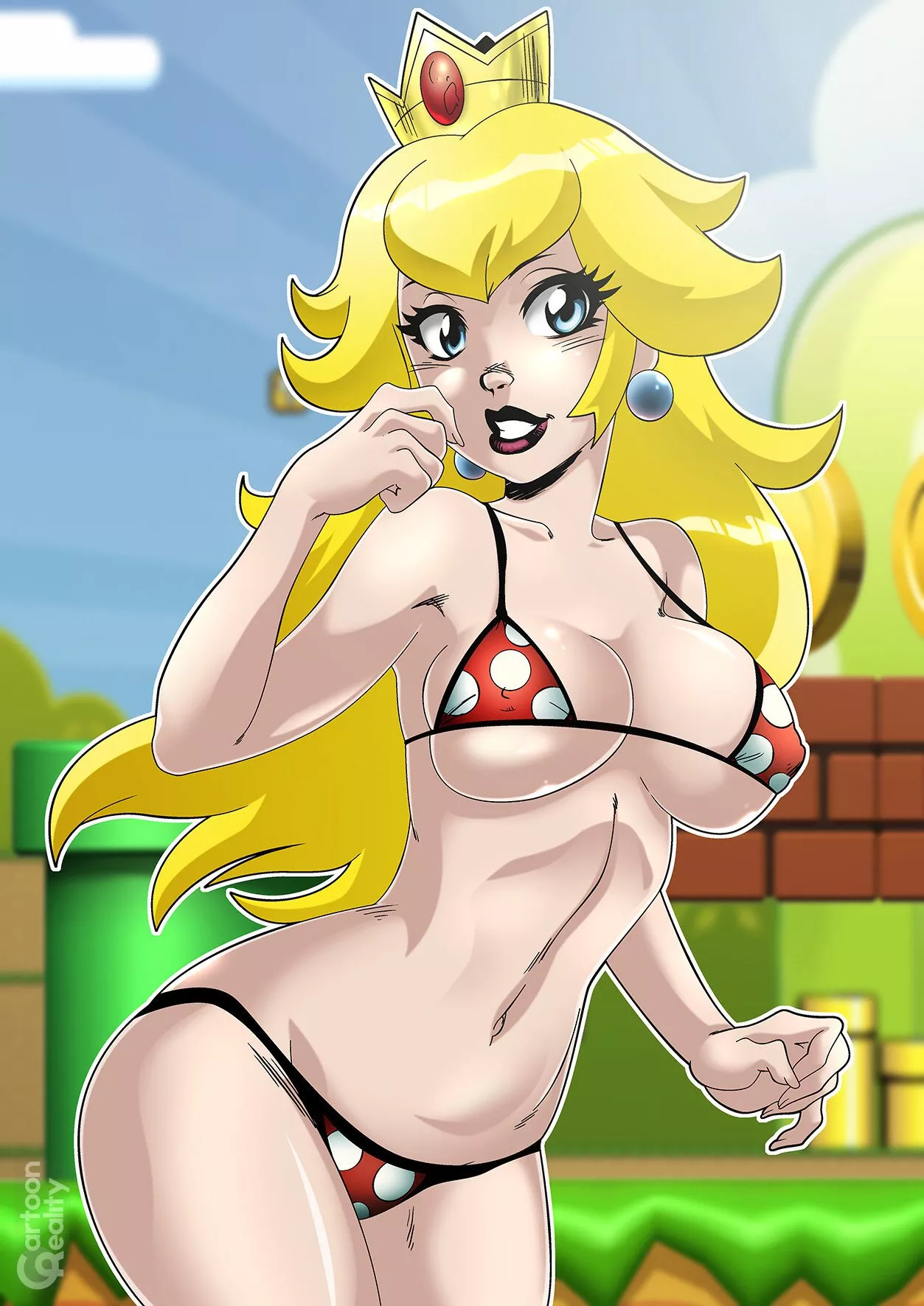 Nude Princess with peach-like booty [Mario] (Cartoon Reality)