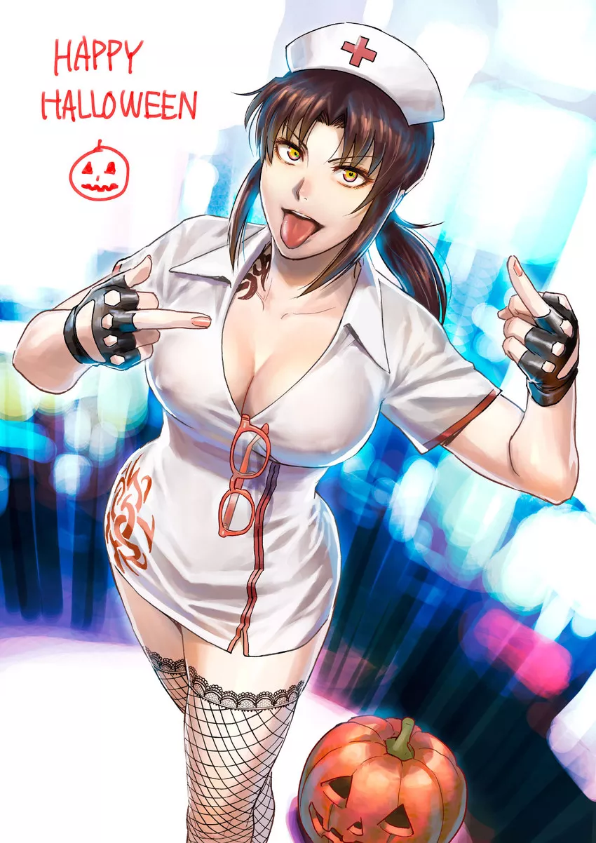 Nurse Revy for Halloween (Azasuke) [Black Lagoon]