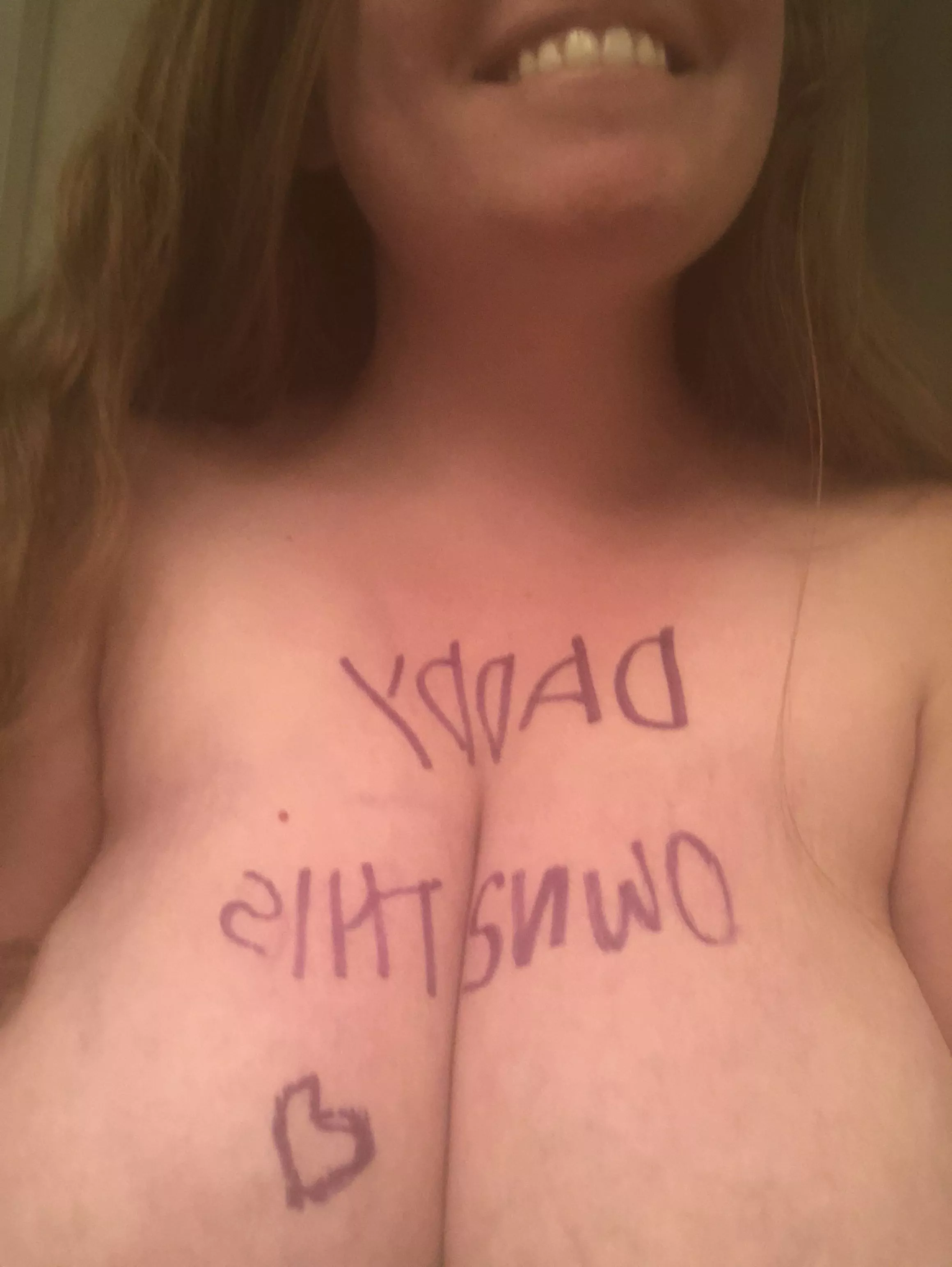 [OC] One of my first attempts at body writing! If you can’t laugh at yourself 🤷‍♀️