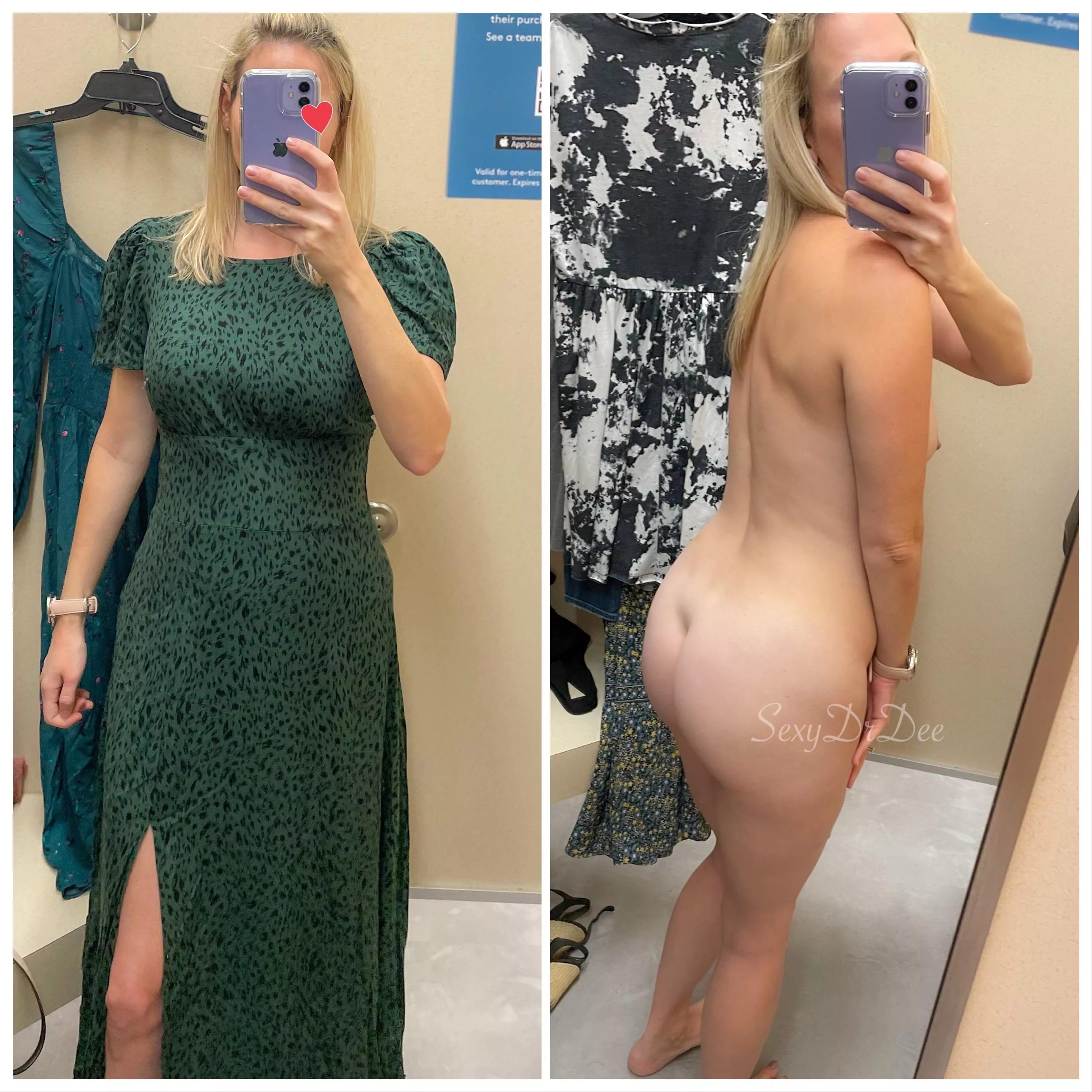 On and off in the changing room (35f)