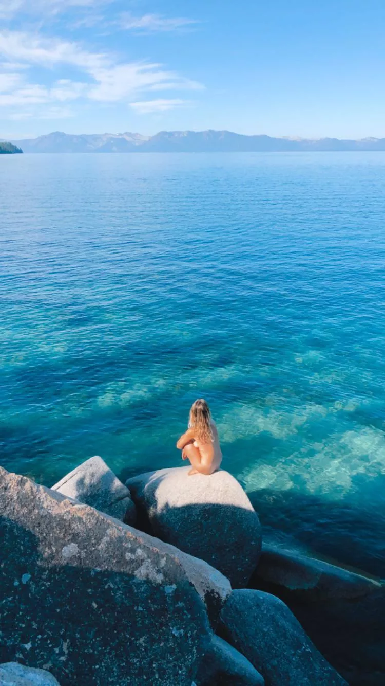 One of my favorite days naked on Lake Tahoe. Do you ever skinny dip? (OC)