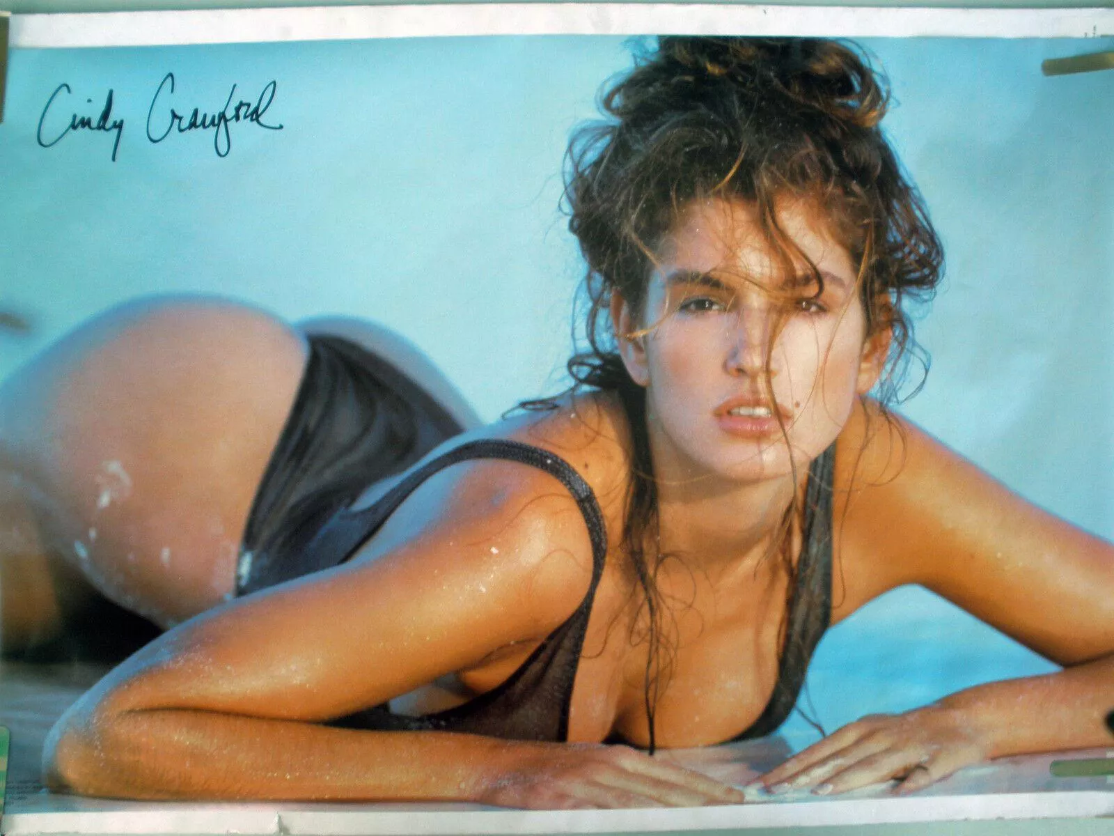 One of the posters I had hanging in my room in HS (Cindy Crawford 1990s)